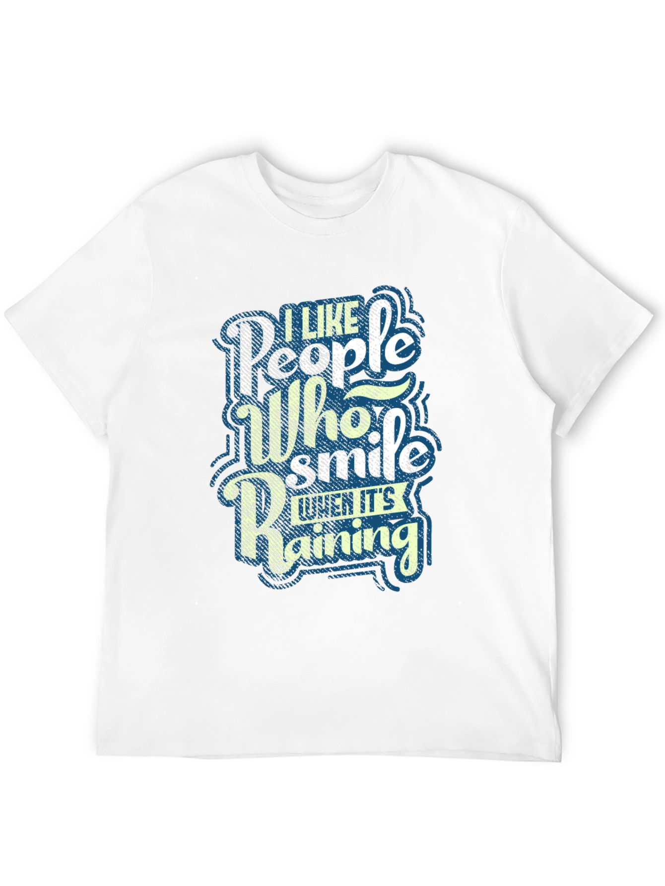 Black I Like People Who Smile When It's Raining Graphic Tee view 12