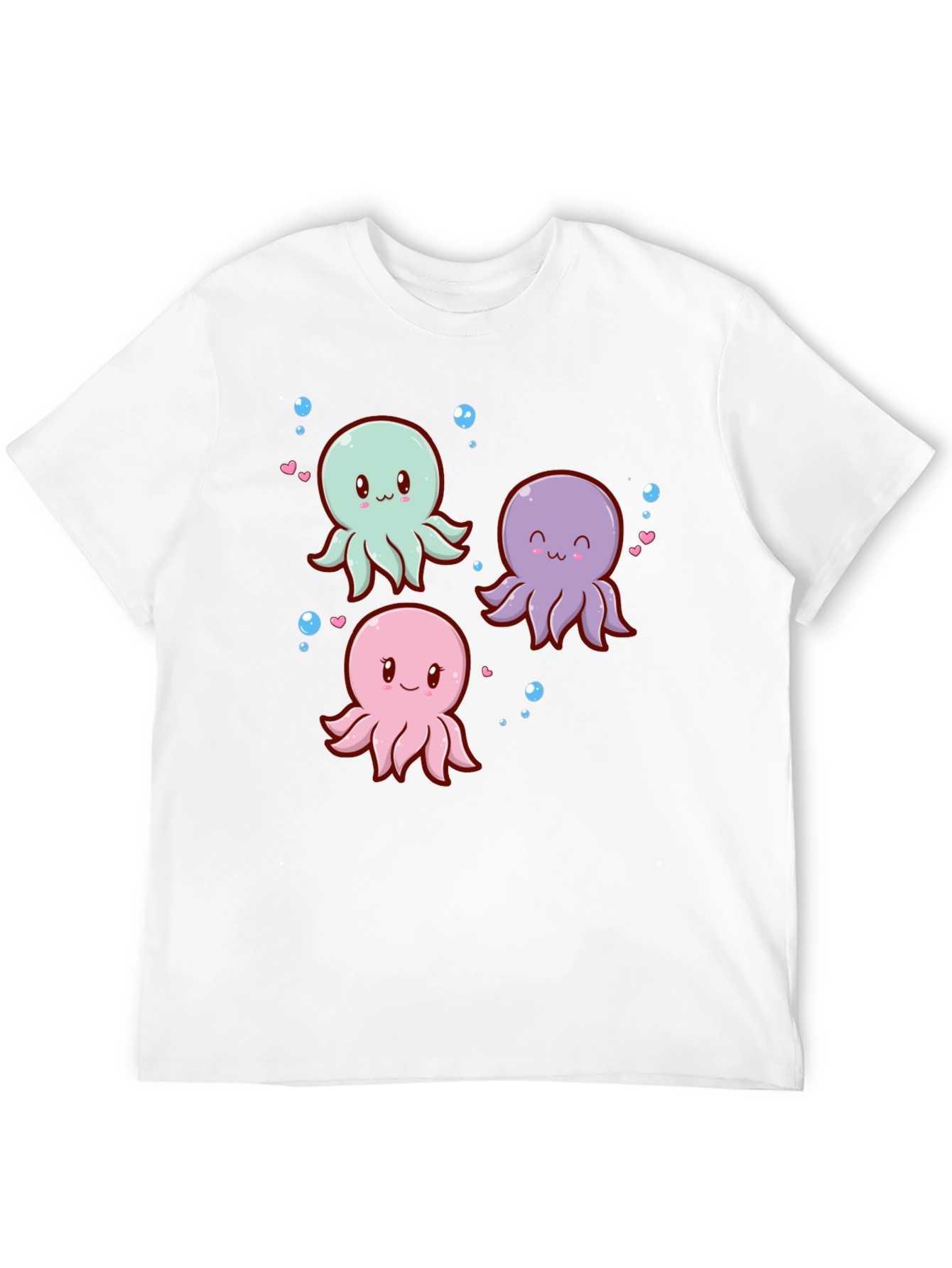 Black Cute Octopus Graphic Tee view 12