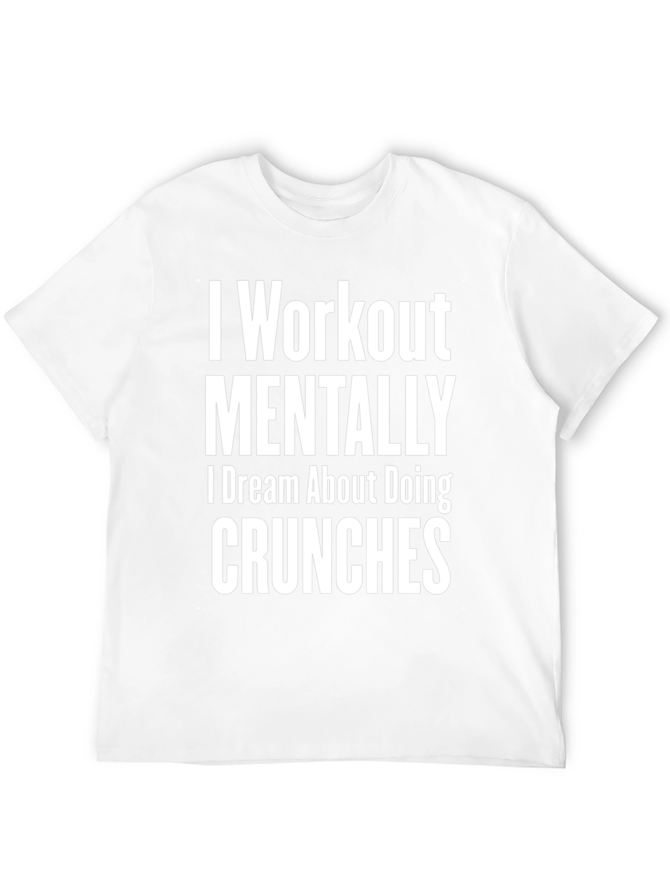 Black Funny Workout Mental Crunches T-Shirt view 12