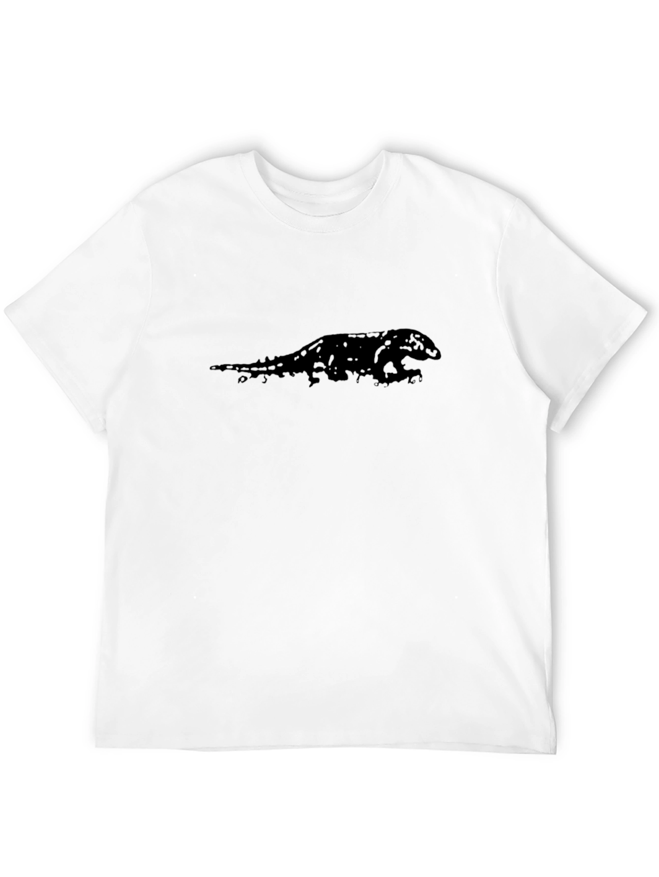 Black Men's Black Komodo Dragon Graphic T-Shirt view 12