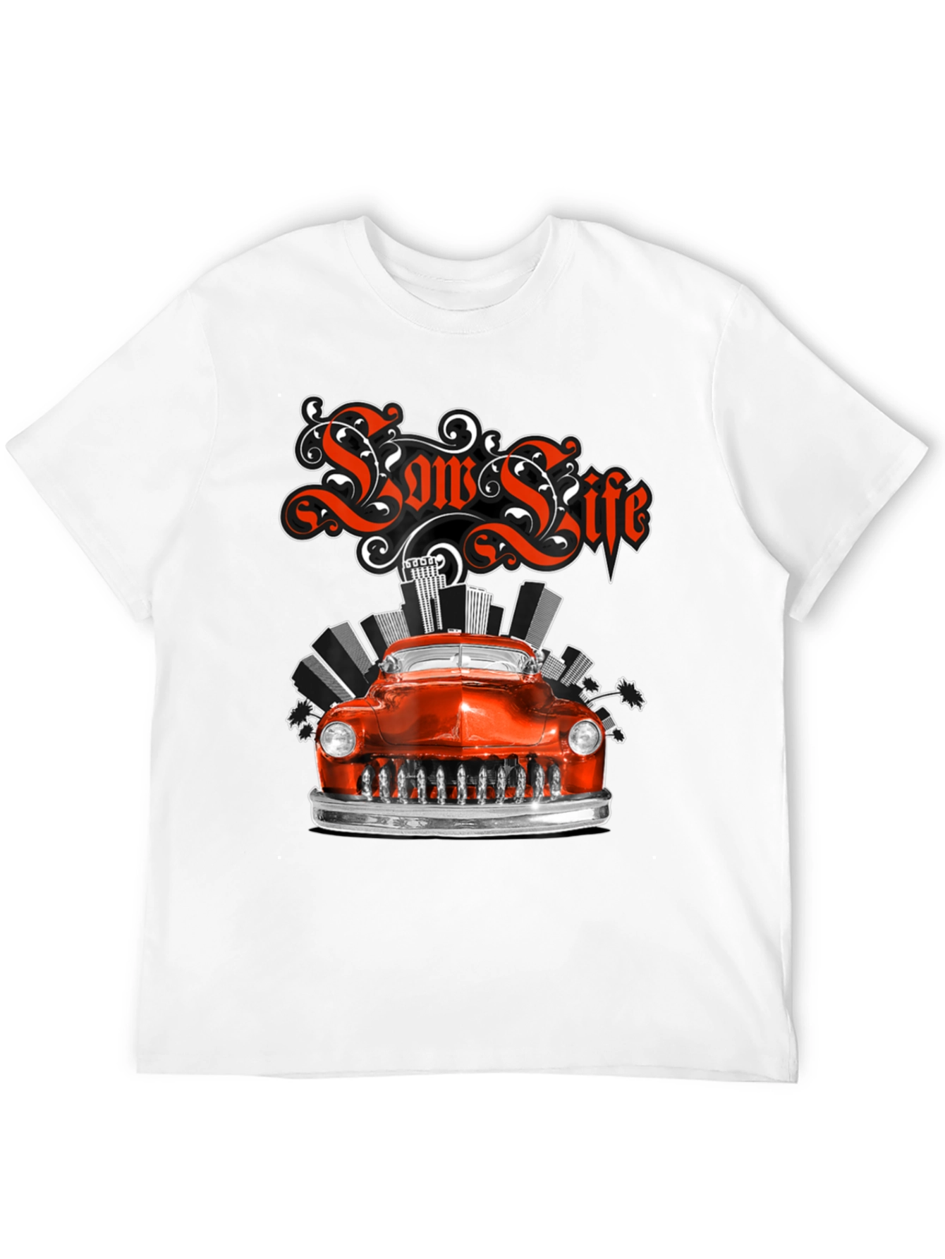 Black Low Life Classic Car Graphic Tee view 12