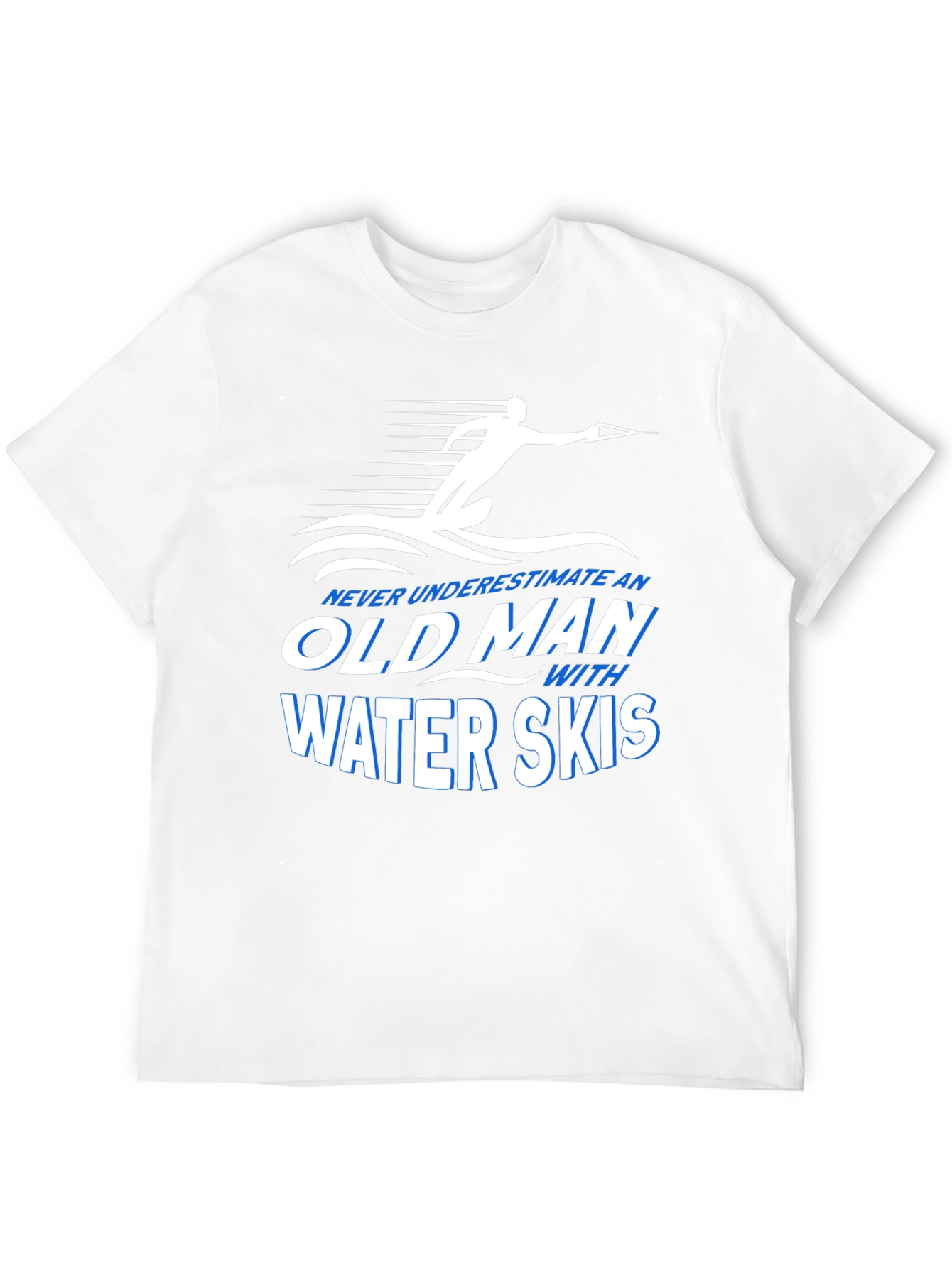 Black Old Man Water Skis Graphic T-Shirt view 12