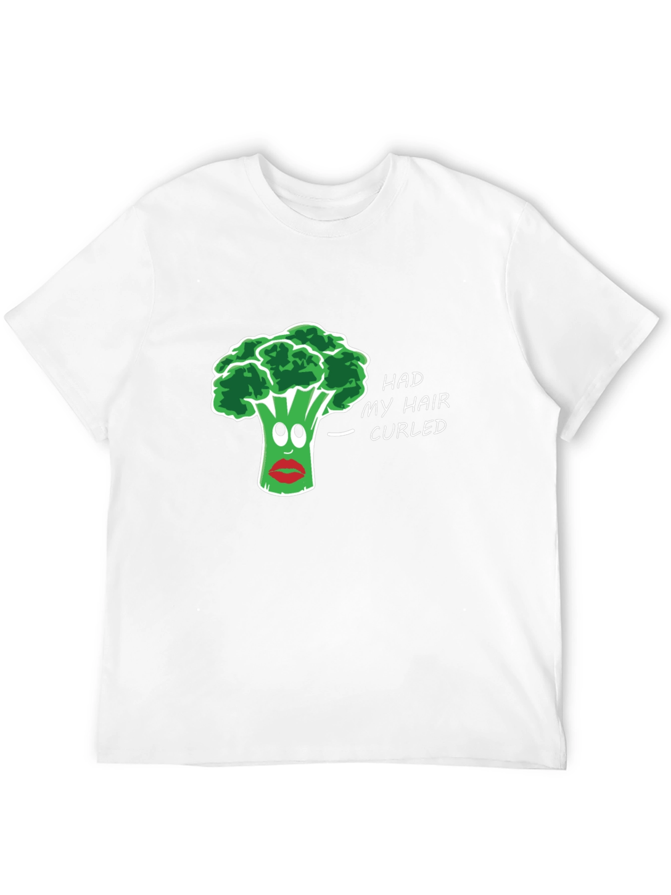Black Humorous Broccoli Hair Pun T-Shirt view 12