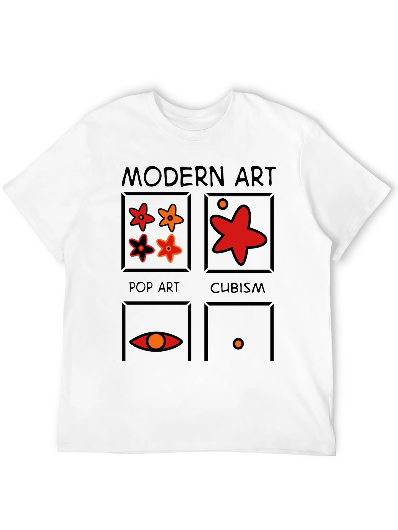 Black Modern Art Styles Graphic T-Shirt view 12
