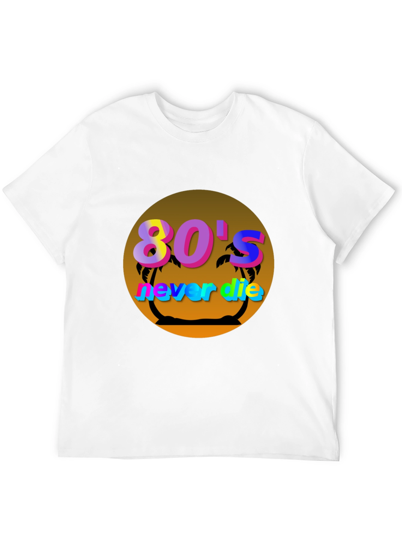Black 80's Never Die Graphic Tee view 12