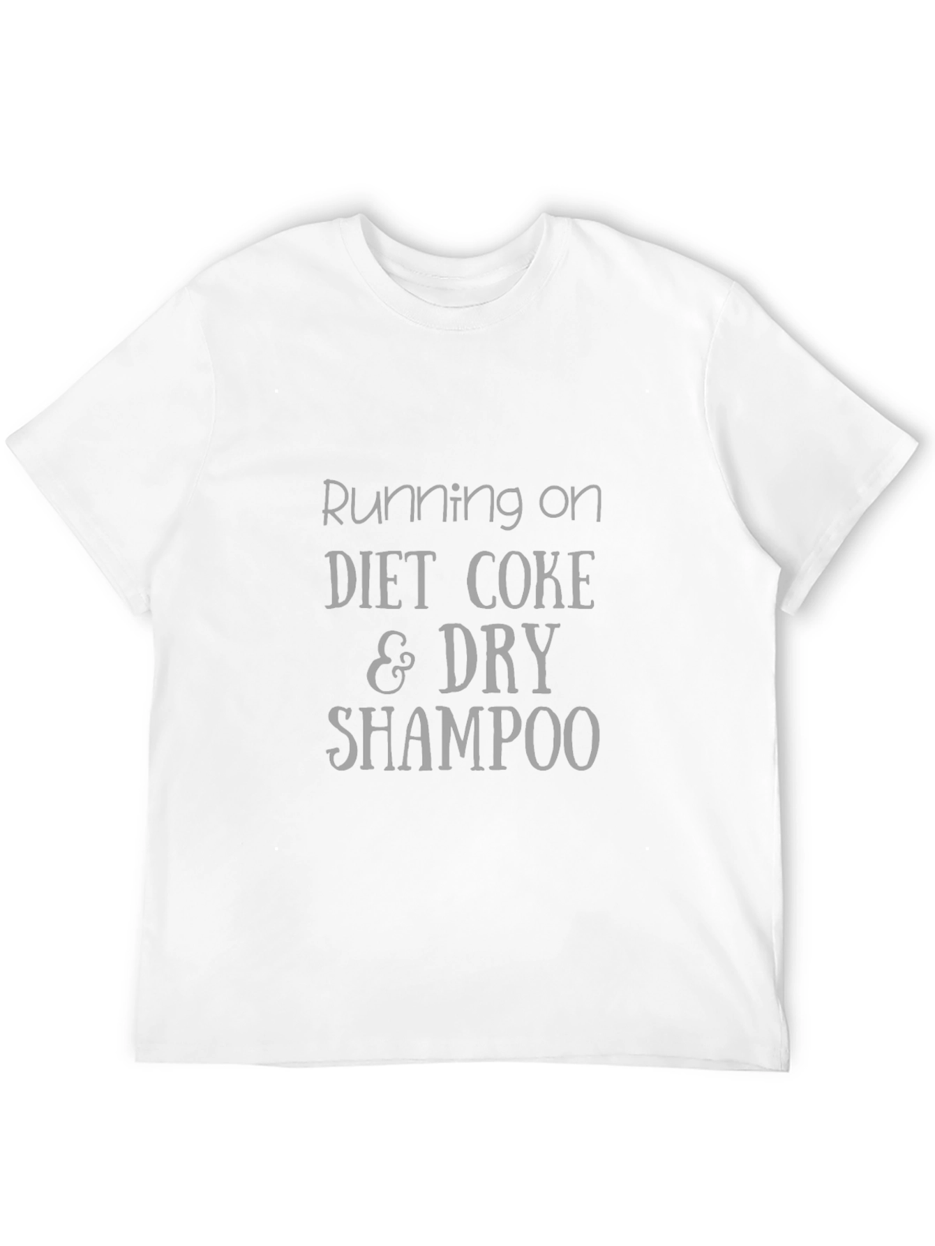 Black Running on Diet Coke & Dry Shampoo T-Shirt view 12