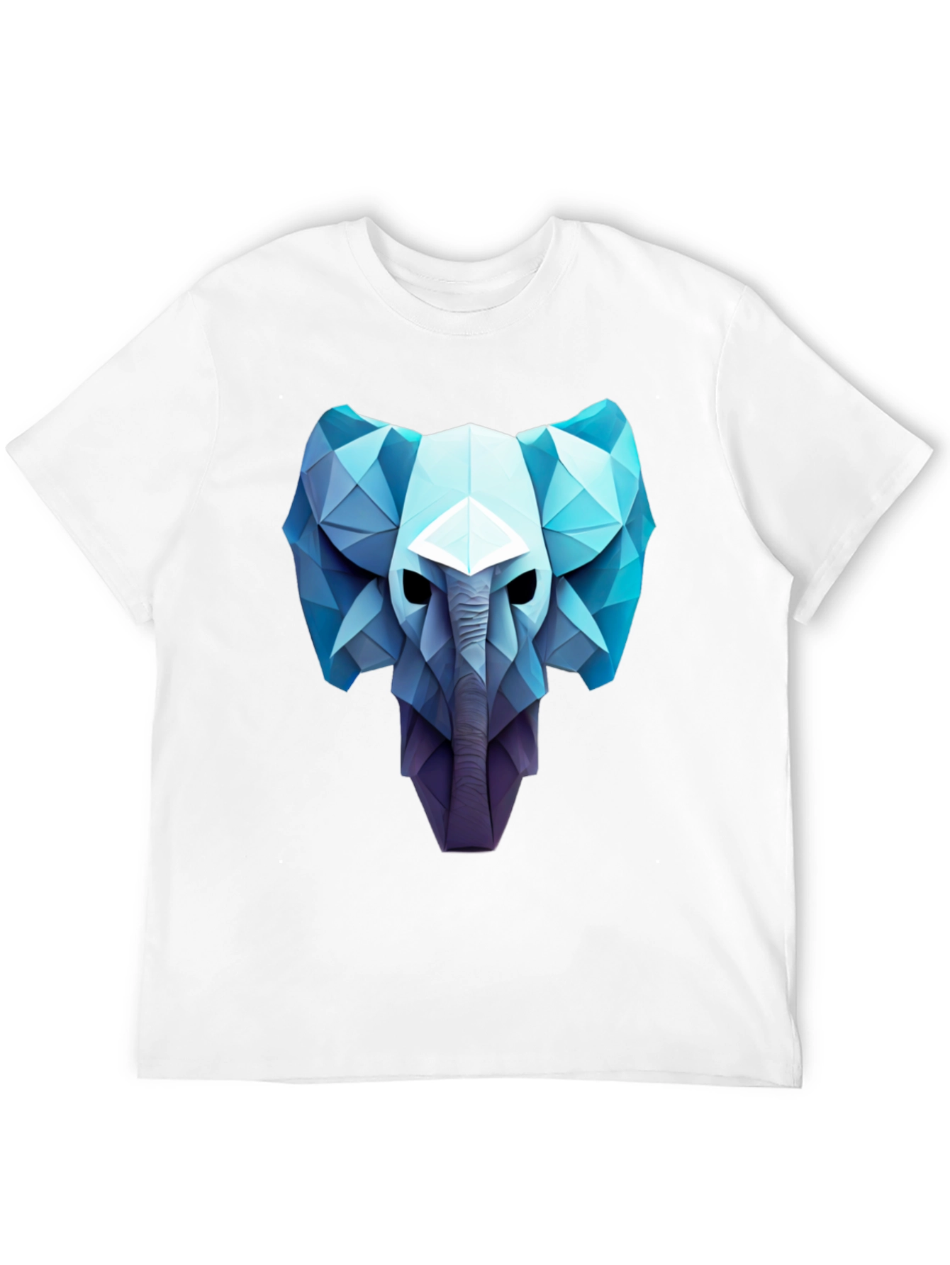 Black Geometric Elephant Graphic Tee - Modern Art Style view 12