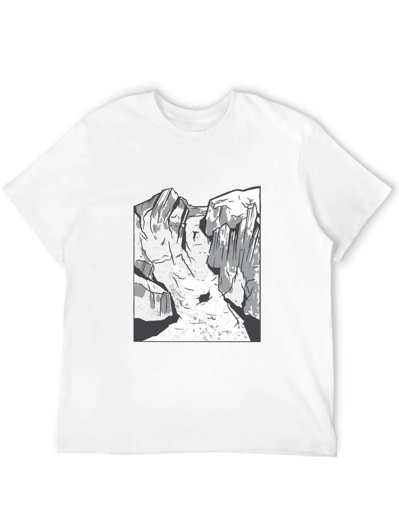 Black Mountain Graphic Tee - Black Cotton Casual Shirt view 12