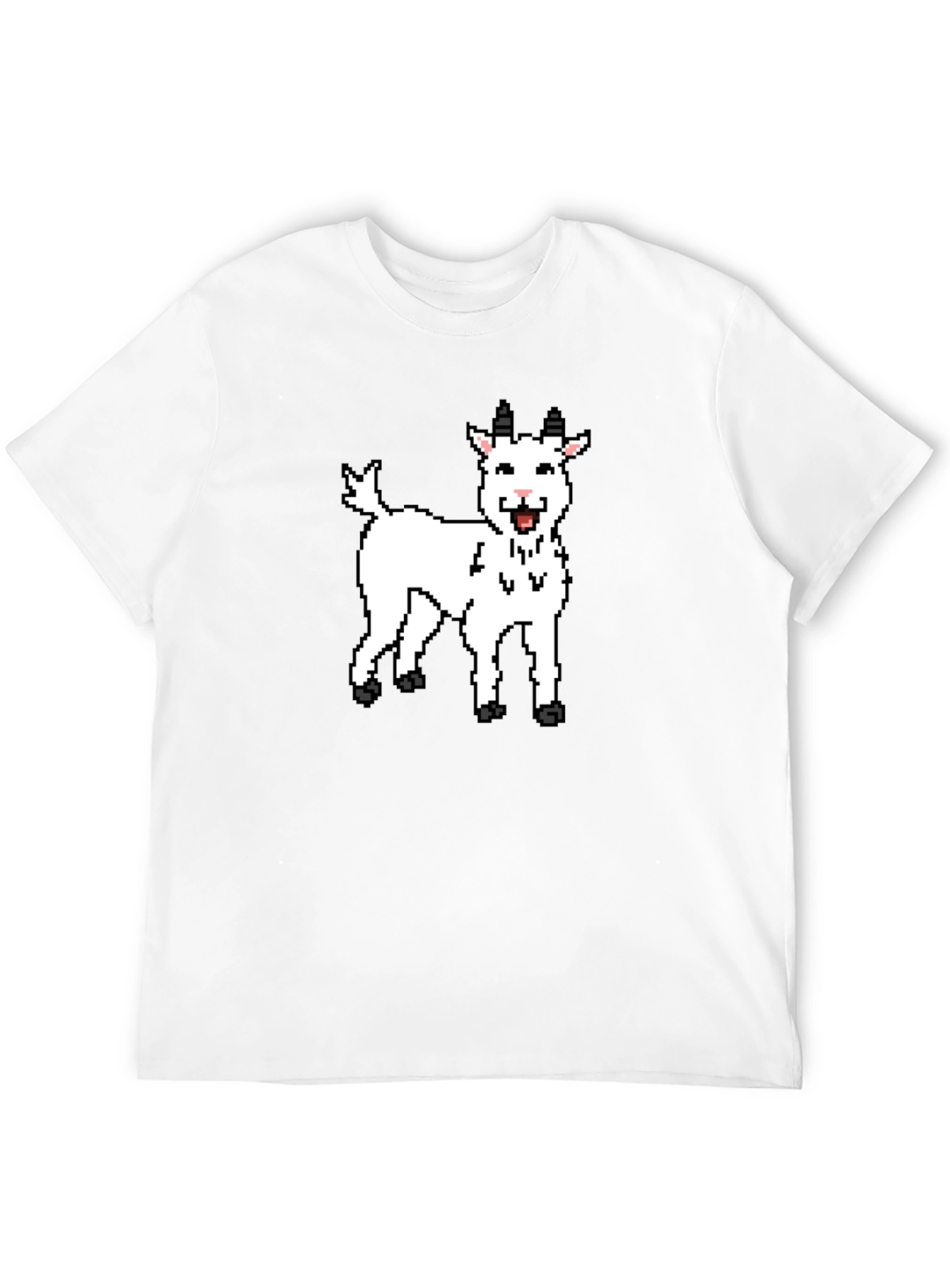 Black Pixel Goat Graphic T-Shirt - Black view 12