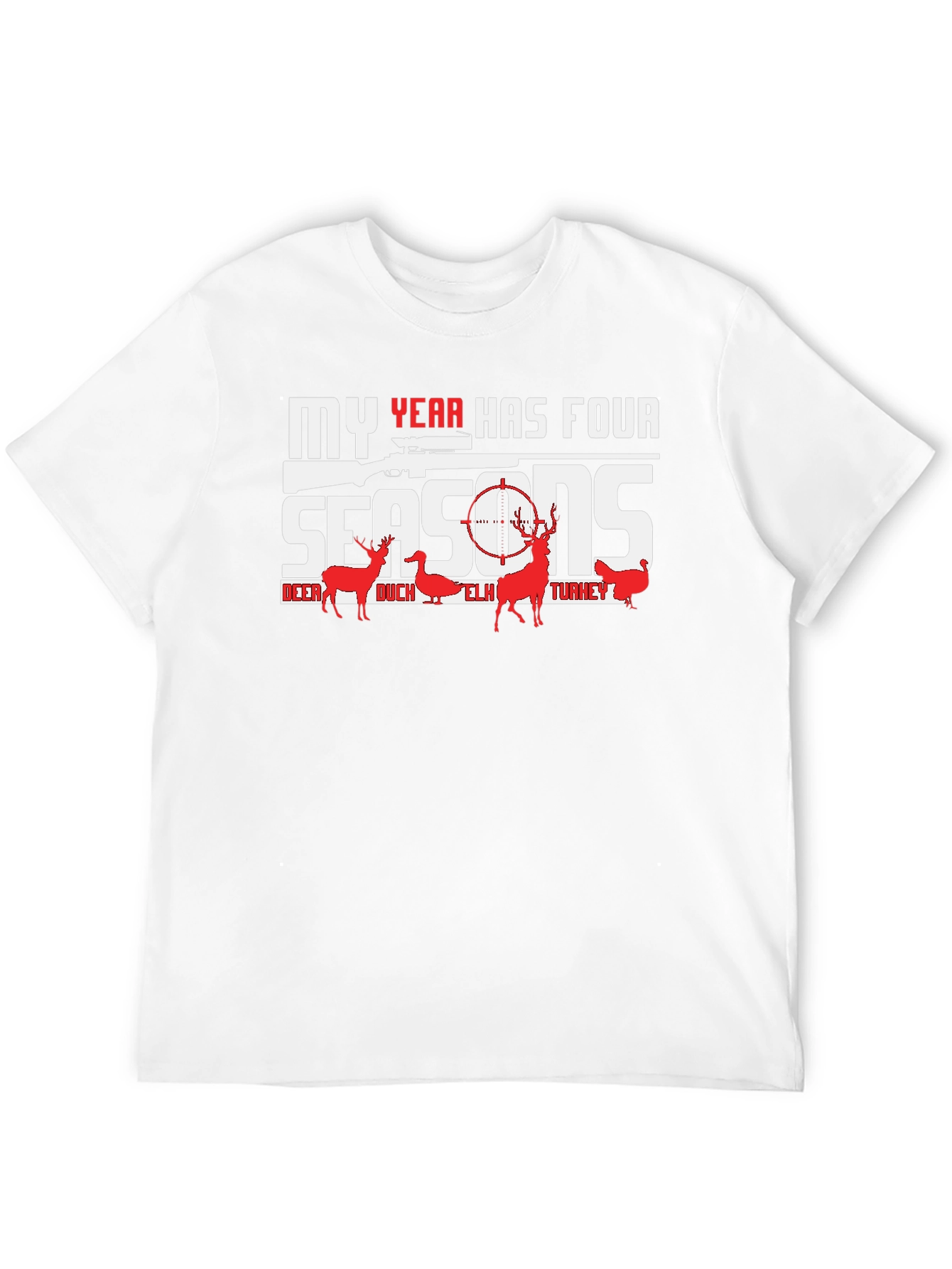 Black My Year Has Four Seasons Hunting Graphic T-Shirt view 12