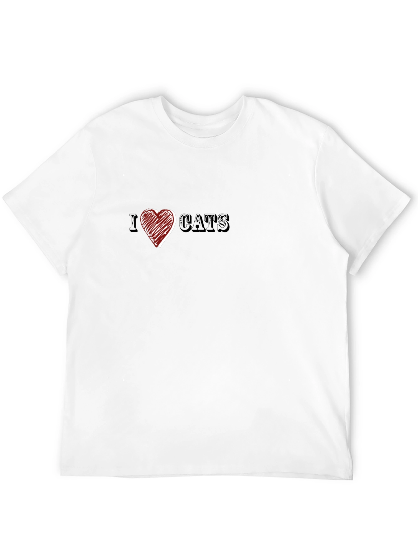 Black I Heart Cats Graphic Tee - Soft Cotton Comfort view 12