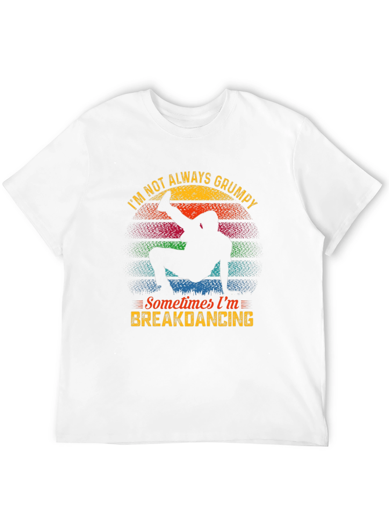 Black Grumpy Breakdancing Graphic Tee - Novelty T-Shirt view 12