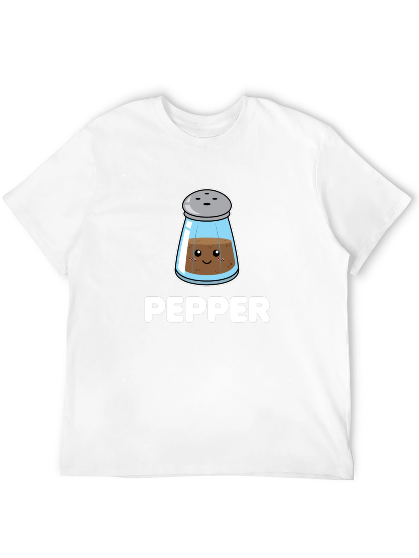 Black Cute Pepper Shaker Graphic Tee - Black view 12