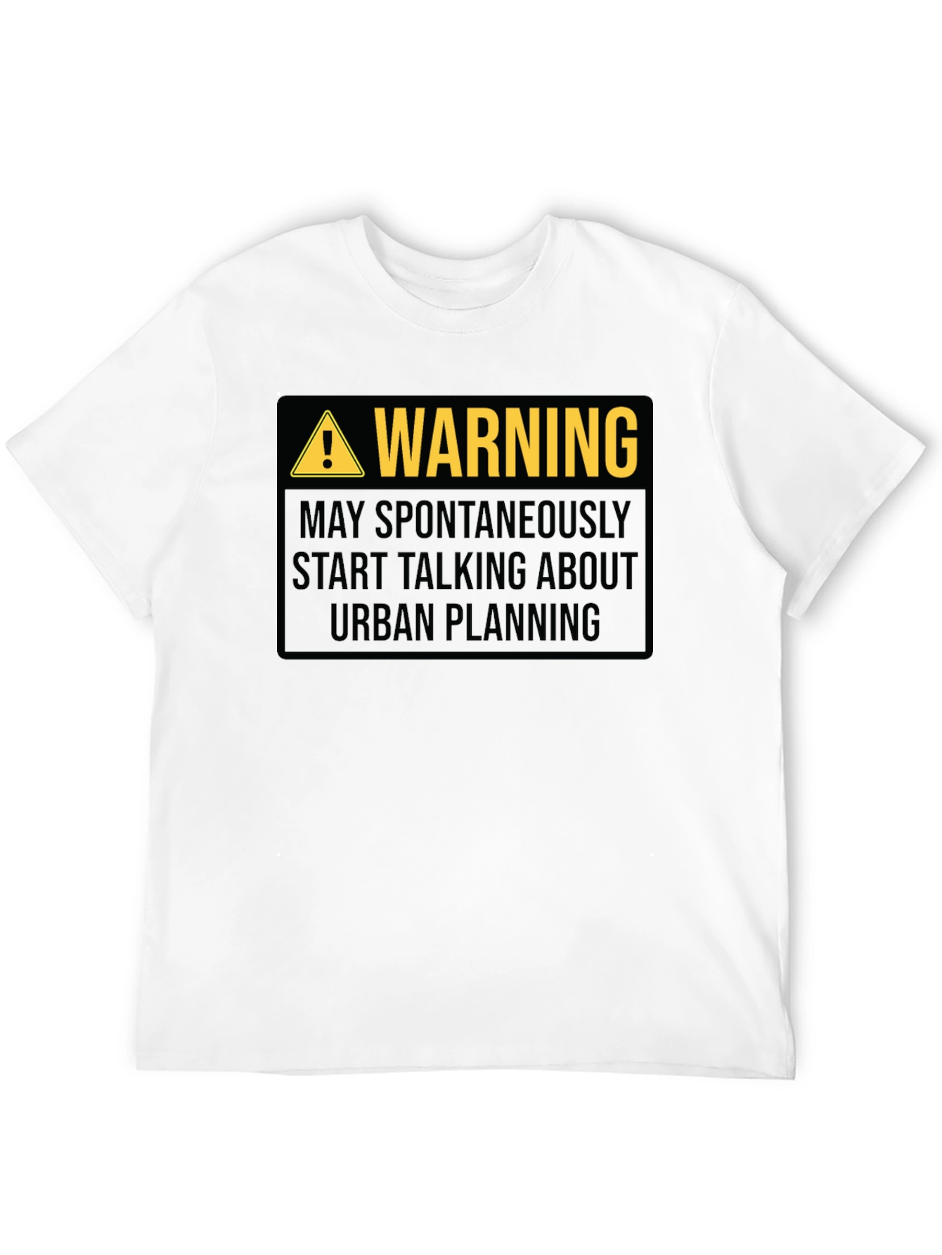 Black Warning Urban Planning T-Shirt Funny Gift view 12