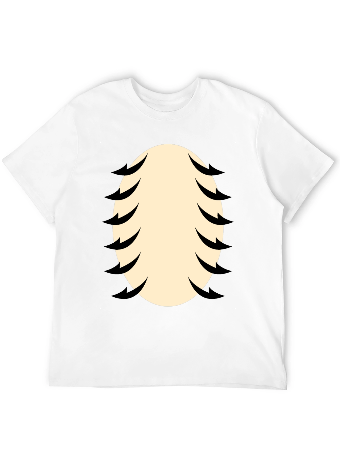 Black Funny Baseball Stitching Costume Black T-Shirt view 12