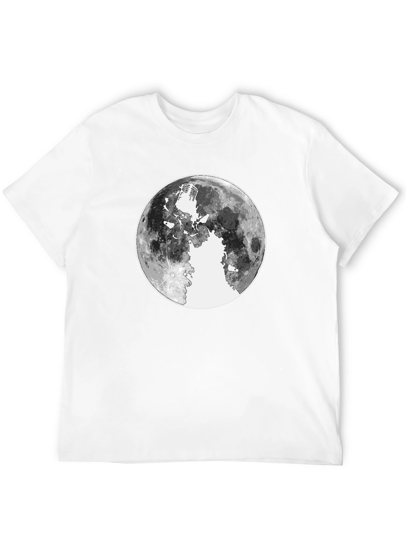 Black Lunar Silhouette Graphic Tee - Black Cotton view 12