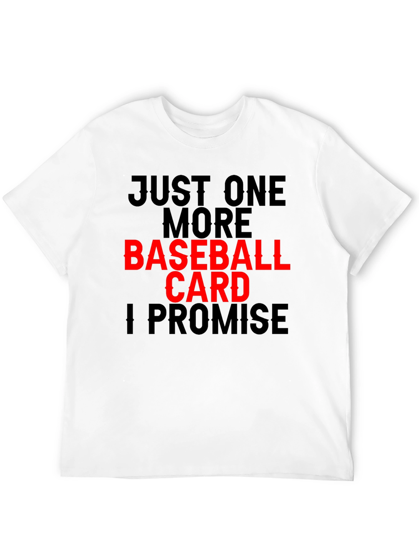 Black Baseball Card Collector T-Shirt - Just One More view 12