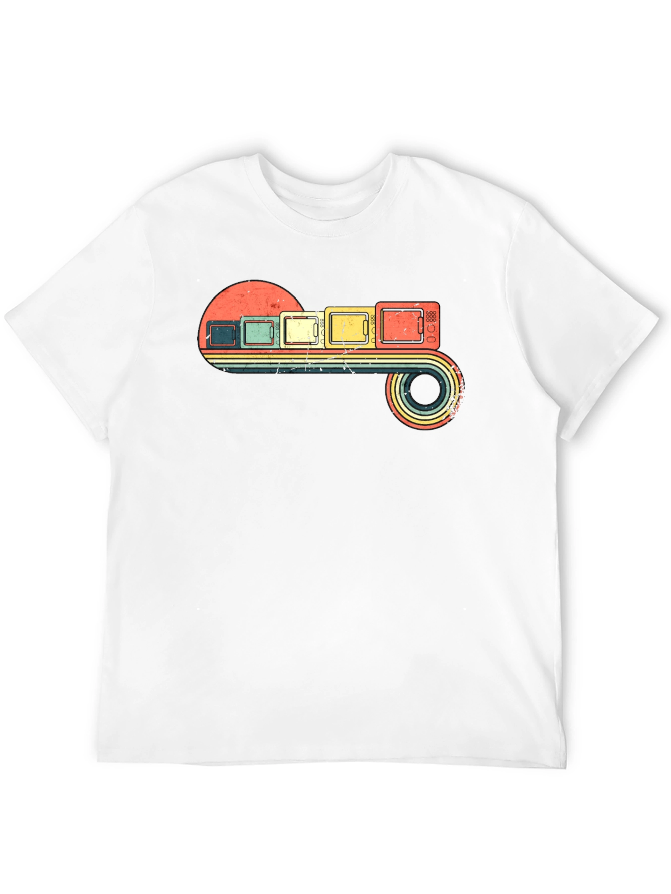 Black Retro Television Set T-Shirt view 12