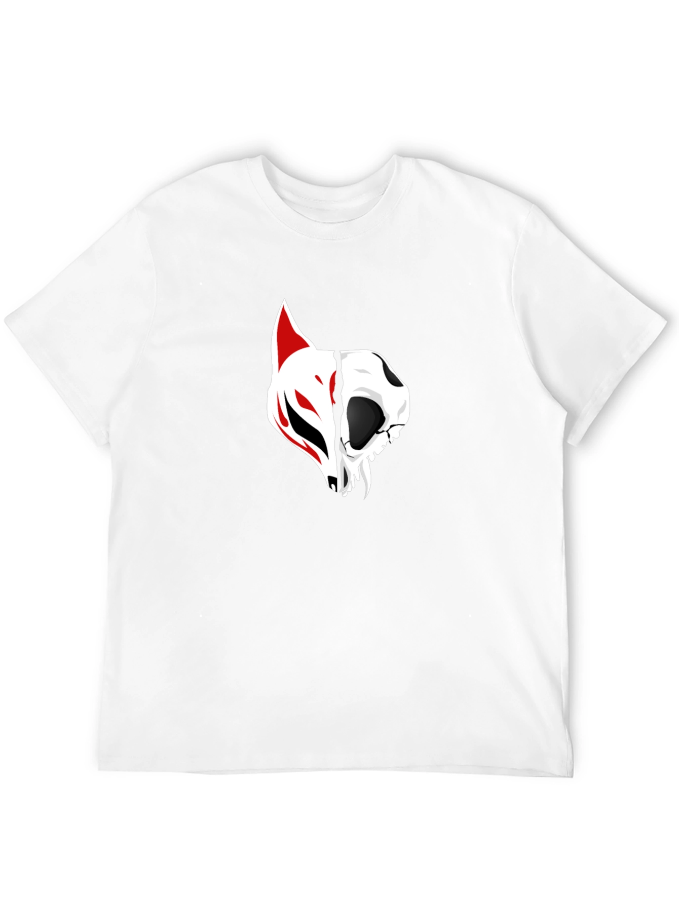 Black Black Tee with Fox and Skull Graphic view 12