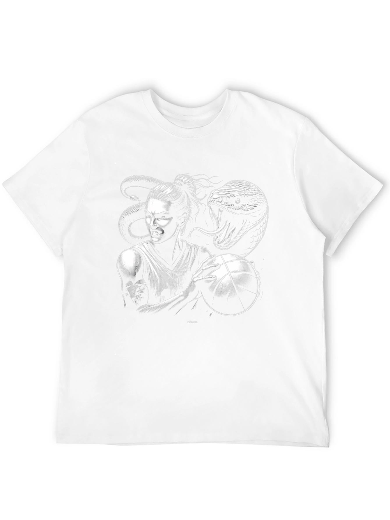 Black Basketball Snake Graphic Tee - Black view 12