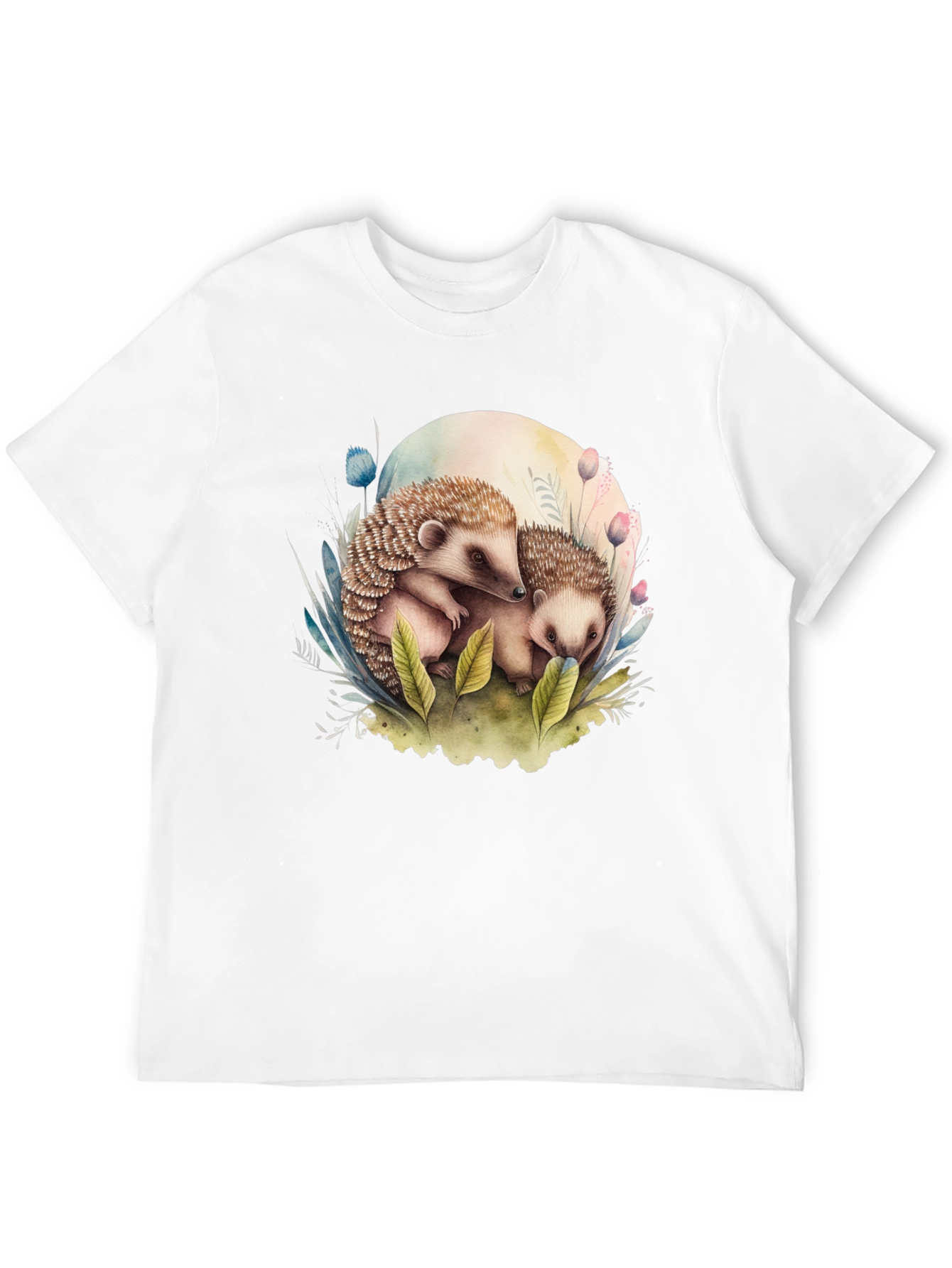 Black Cute Hedgehog Graphic Tee - Black view 12