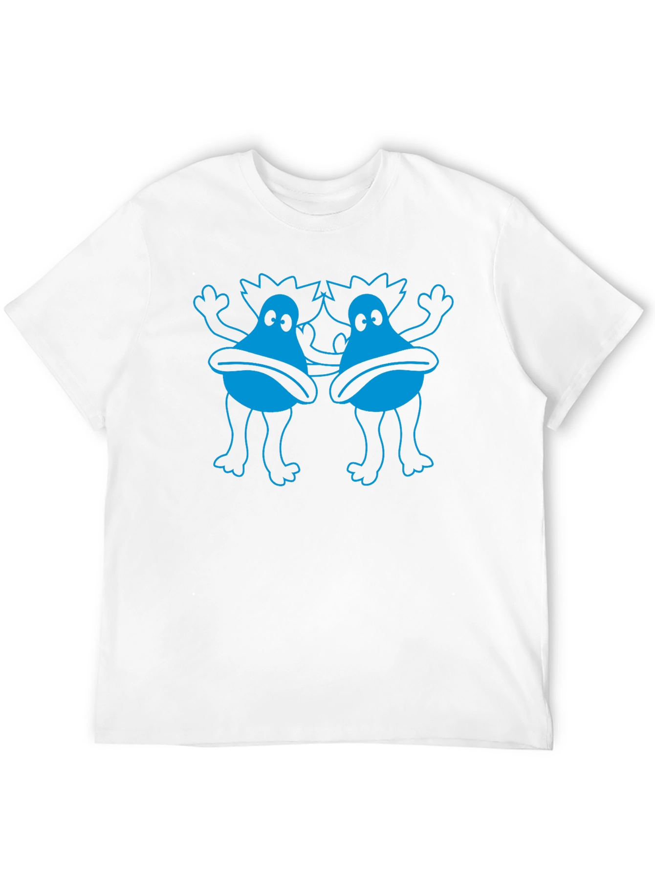 Black Funky Blue Monster Graphic Black T-Shirt view 12