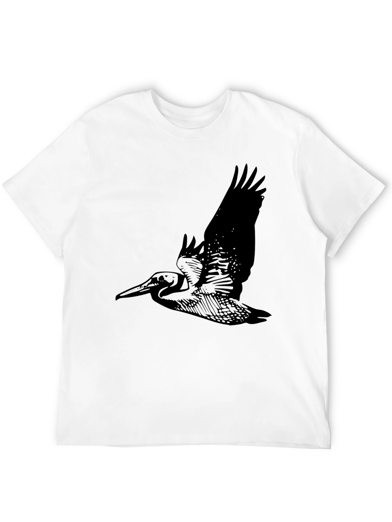 Black Pelican Graphic Tee - Black Cotton Bird Shirt view 12