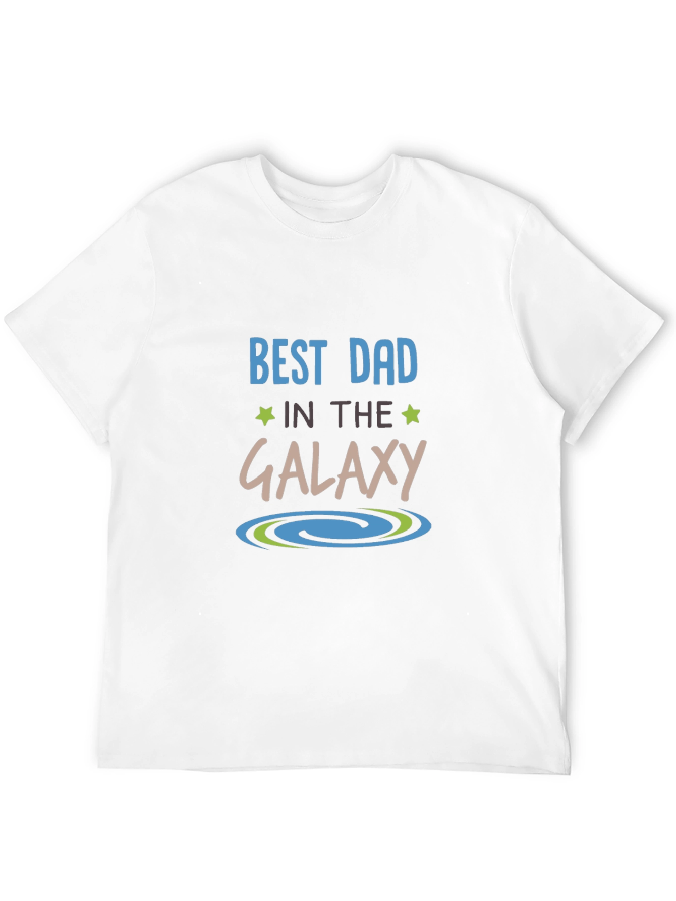Black Best Dad in the Galaxy T-Shirt - Black Cotton Tee view 12