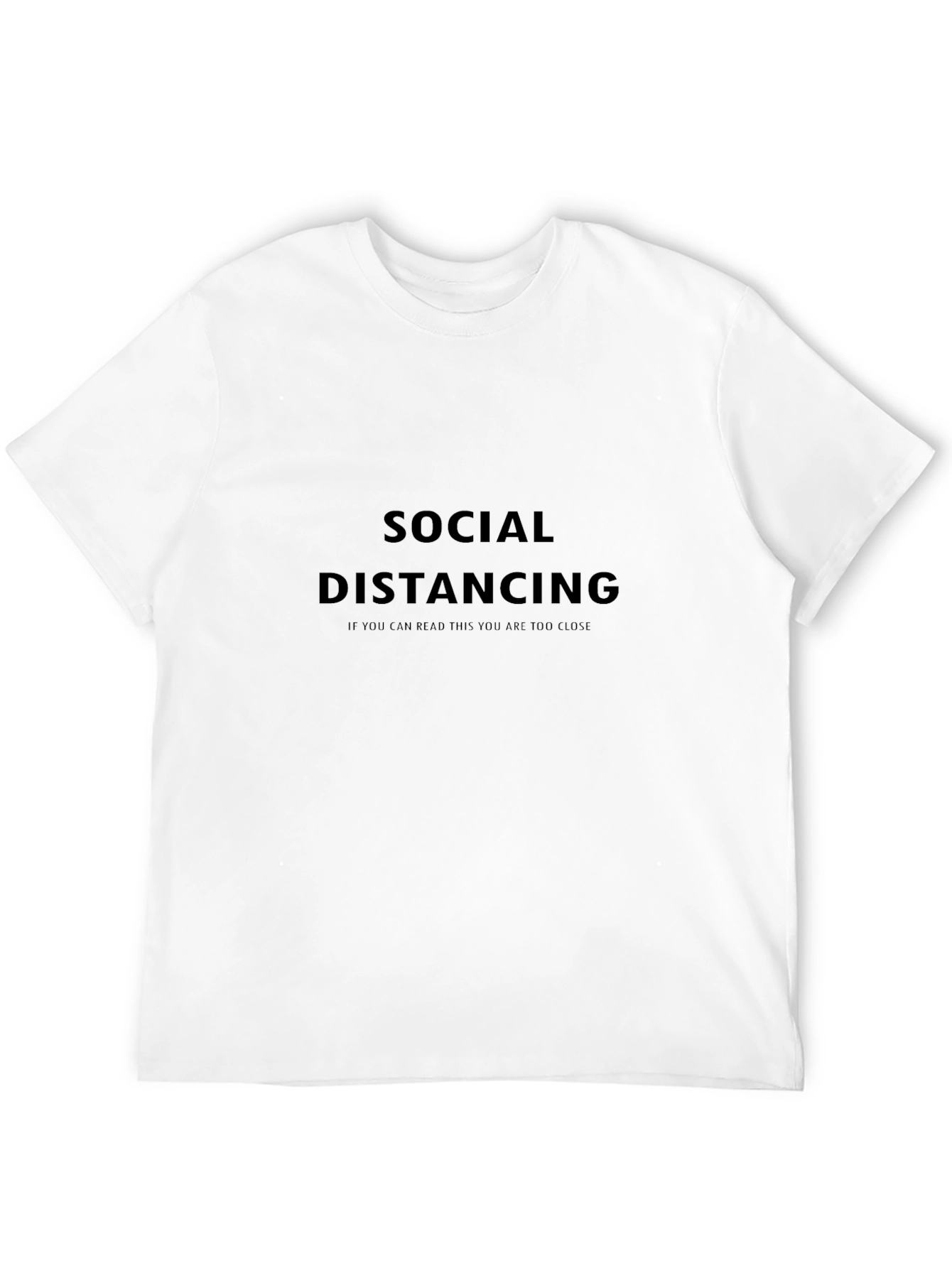 Black Social Distancing Slogan Black Tee view 12