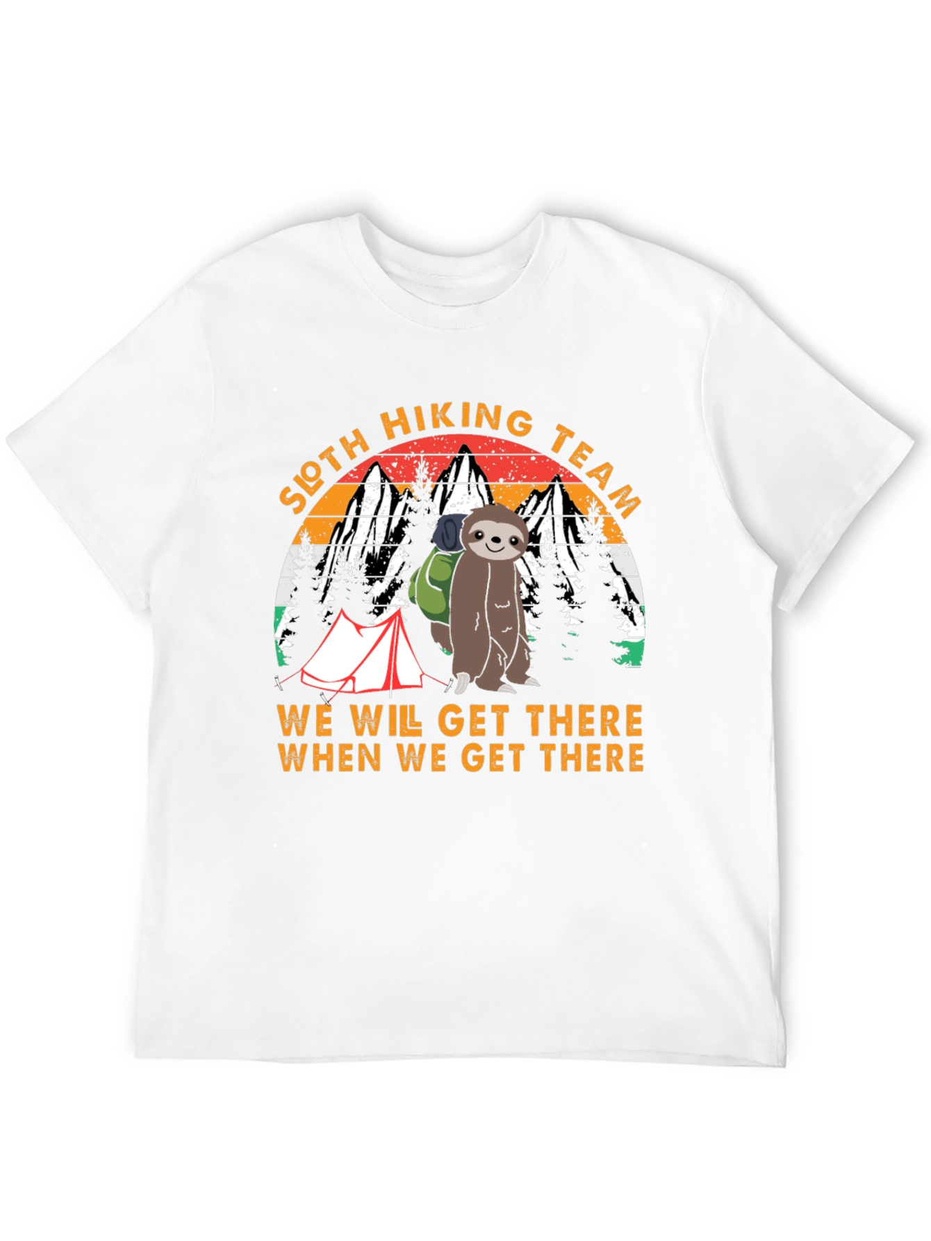 Black Sloth Hiking Team T-Shirt - We Will Get There view 12