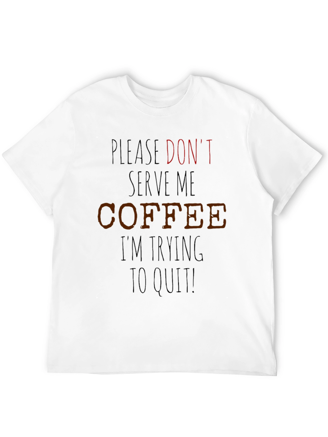 Black Coffee Quit T-Shirt Funny Graphic Novelty Tee view 12