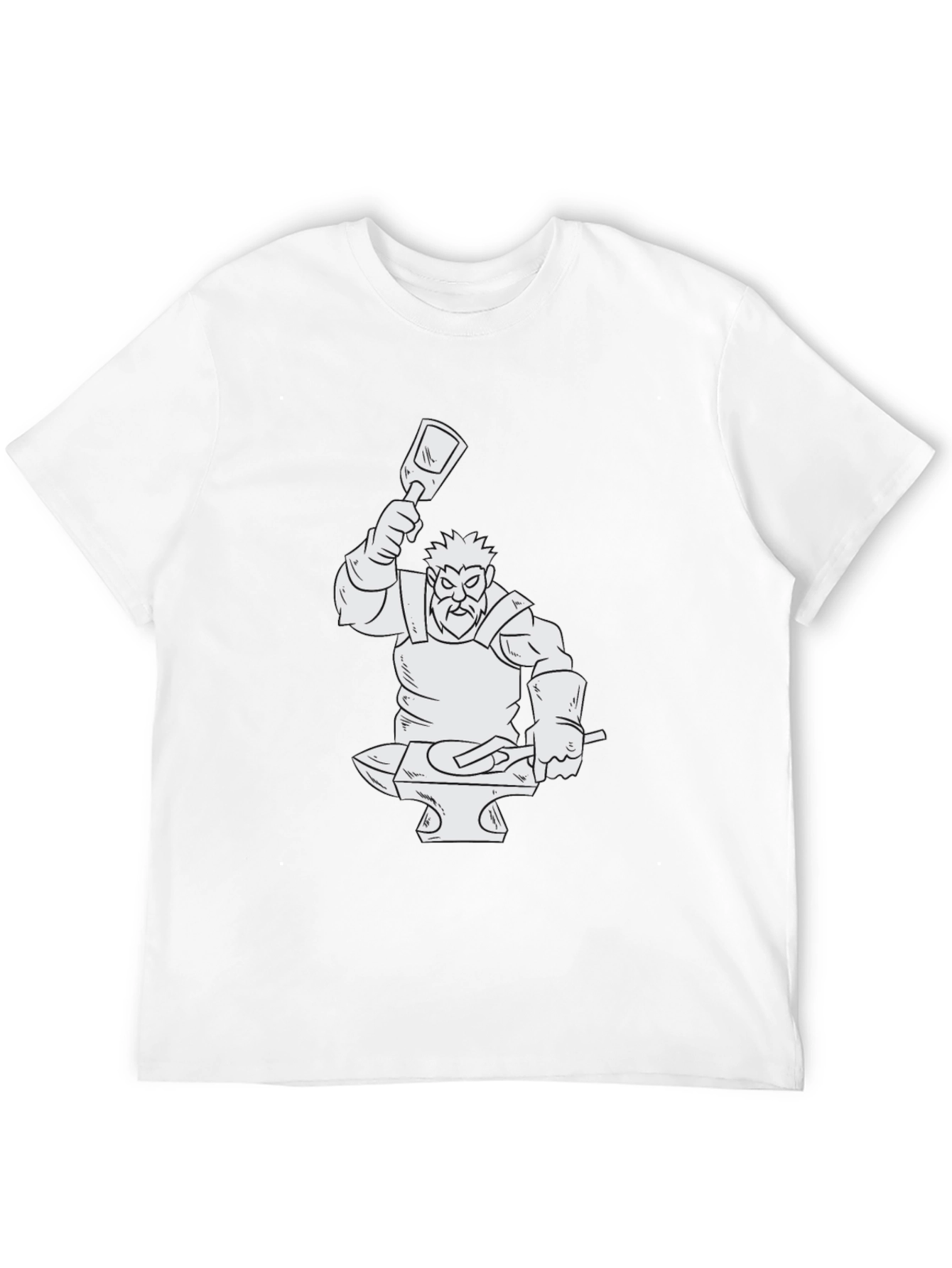 Black Blacksmith Graphic Print T-Shirt - Cool Black Tee view 12