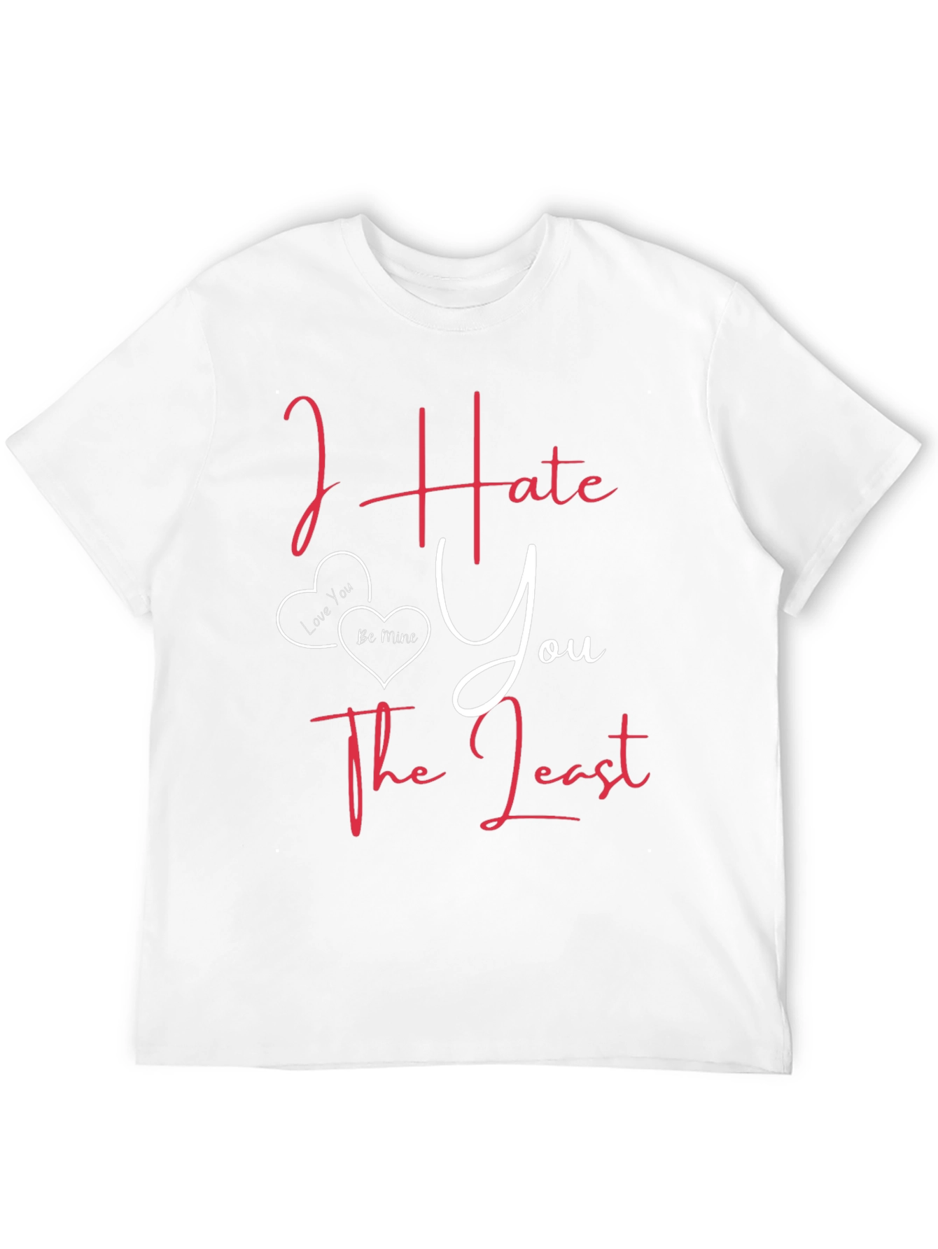 Black I Hate You The Least Valentine's Graphic Tee view 12