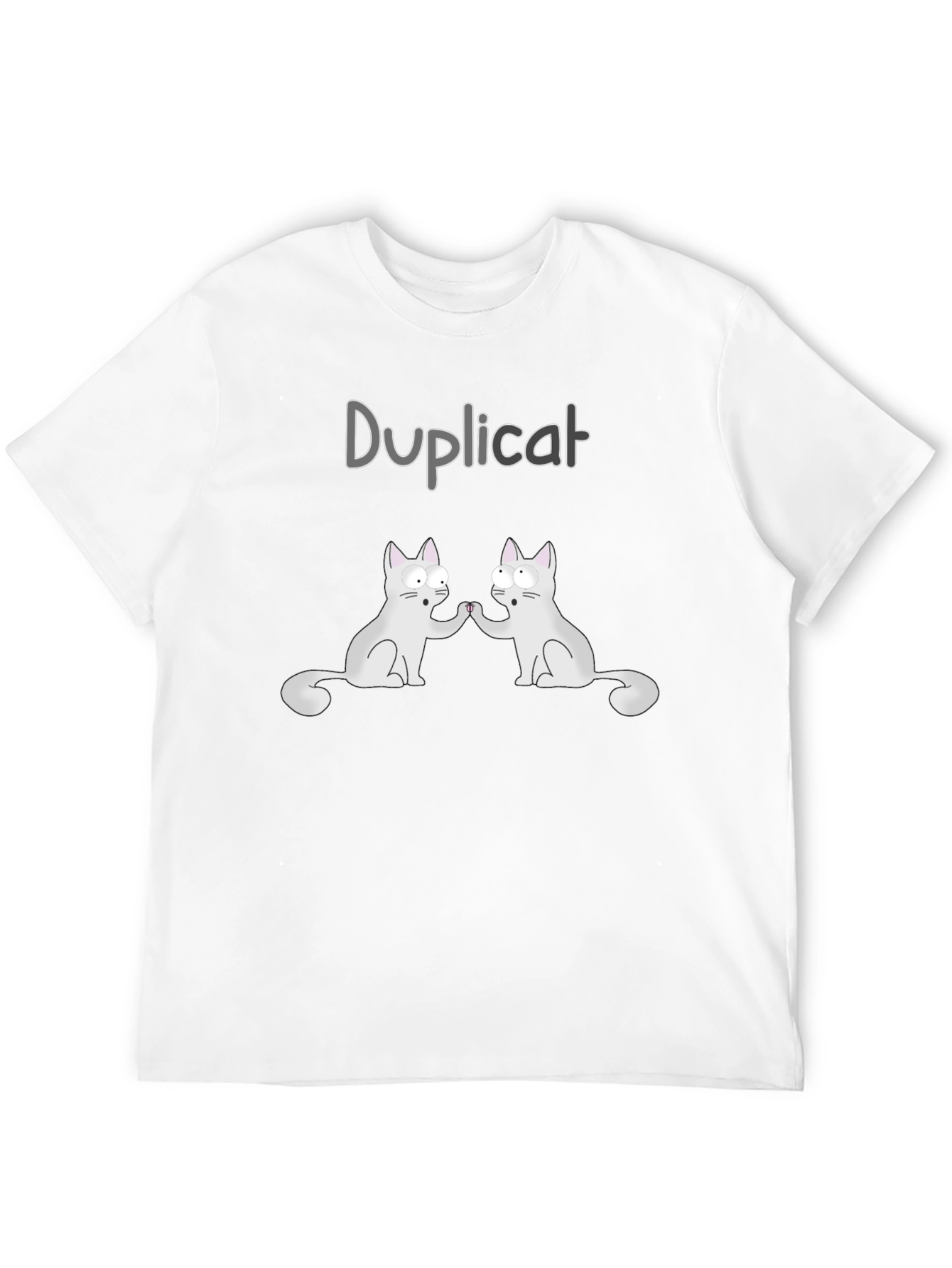 Black Duplicat Black T-Shirt: Funny Cat Graphic Tee view 12