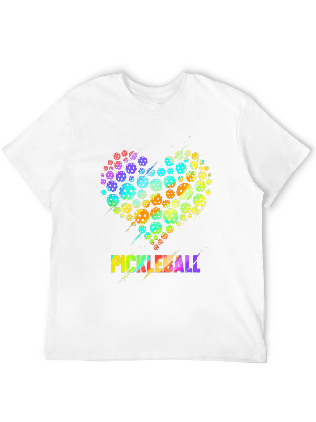 Black Pickleball Heart Graphic T-Shirt view 12