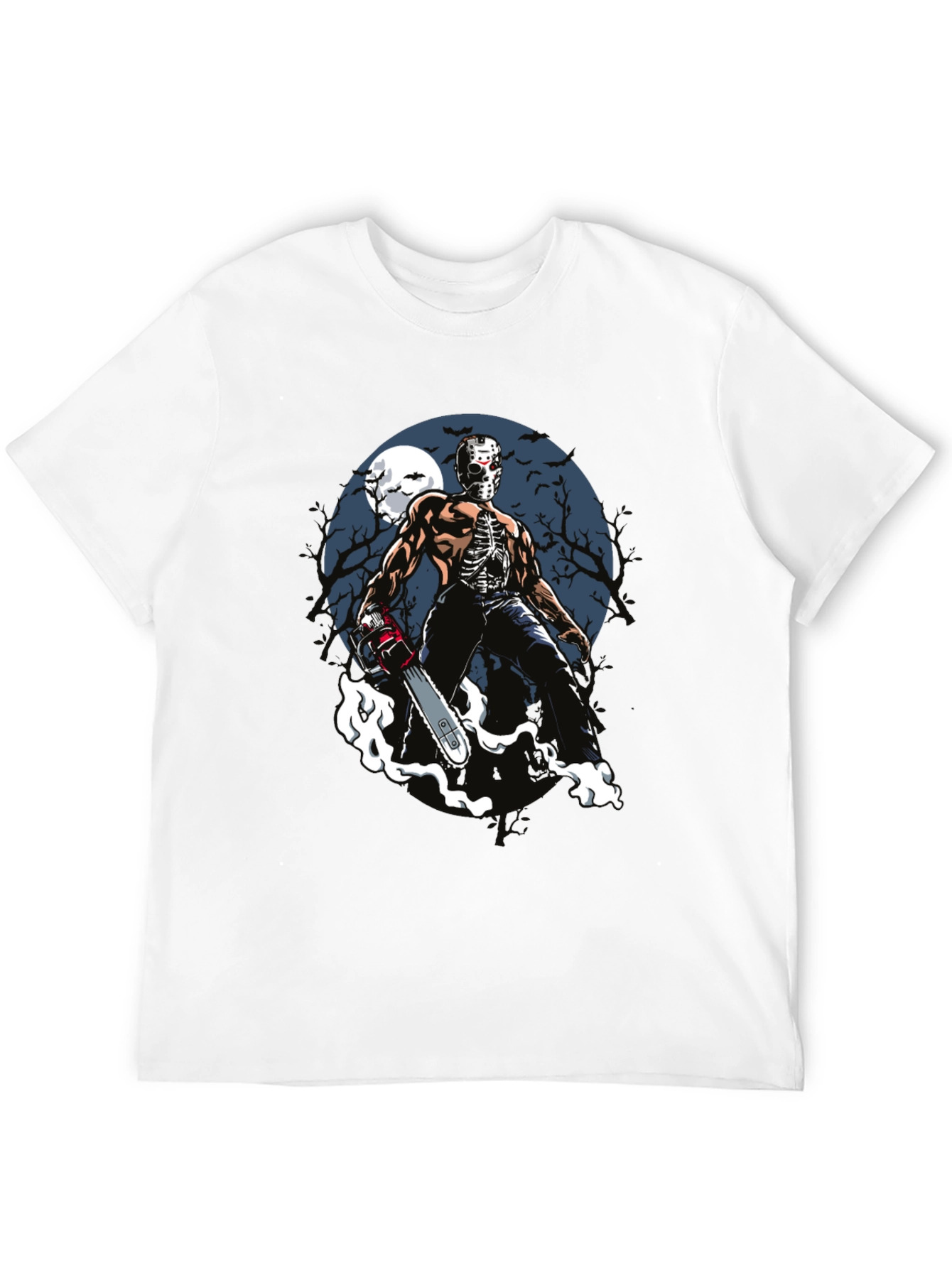 Black Horror Chainsaw Graphic Tee view 12