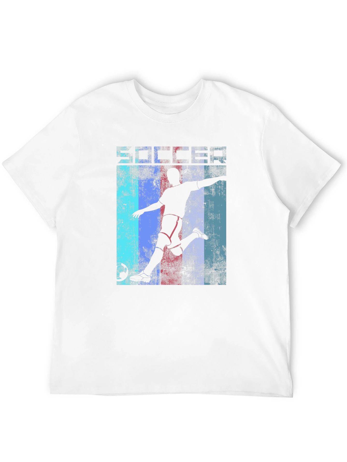 Black Soccer Silhouette Graphic T-Shirt view 12