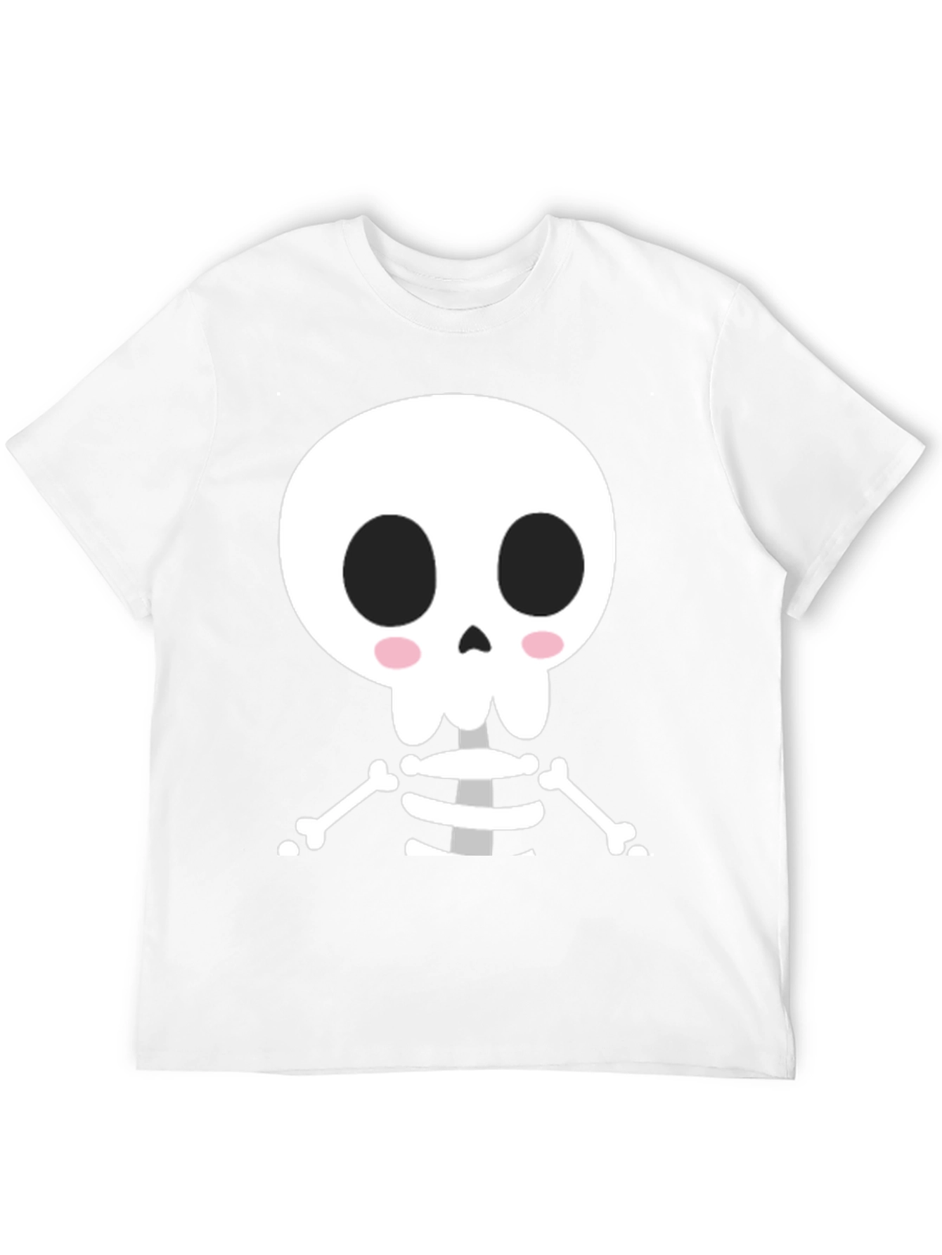Black Cute Cartoon Skeleton Halloween T-Shirt view 12