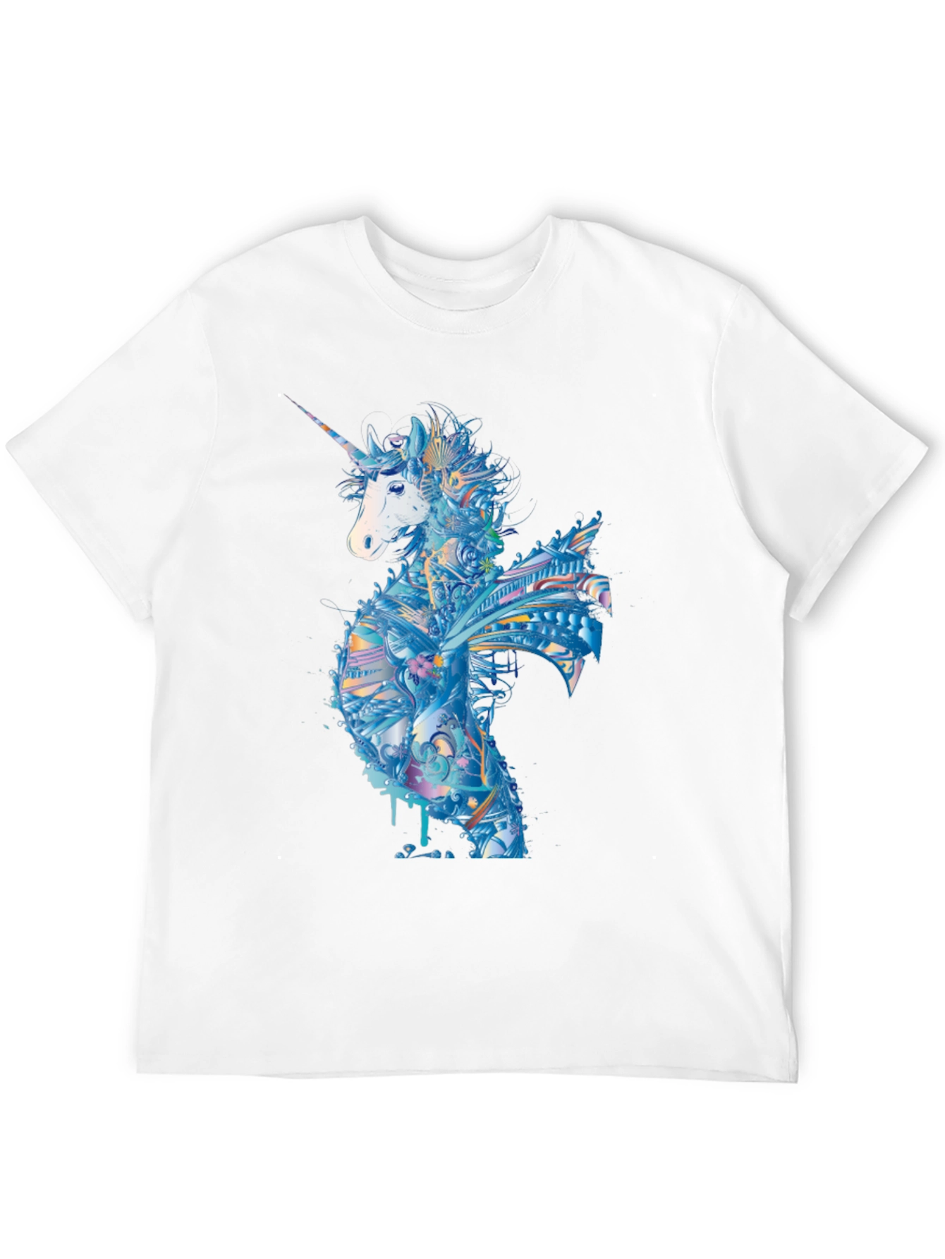 Black Unicorn Graphic Tee - Men's Black T-Shirt view 12