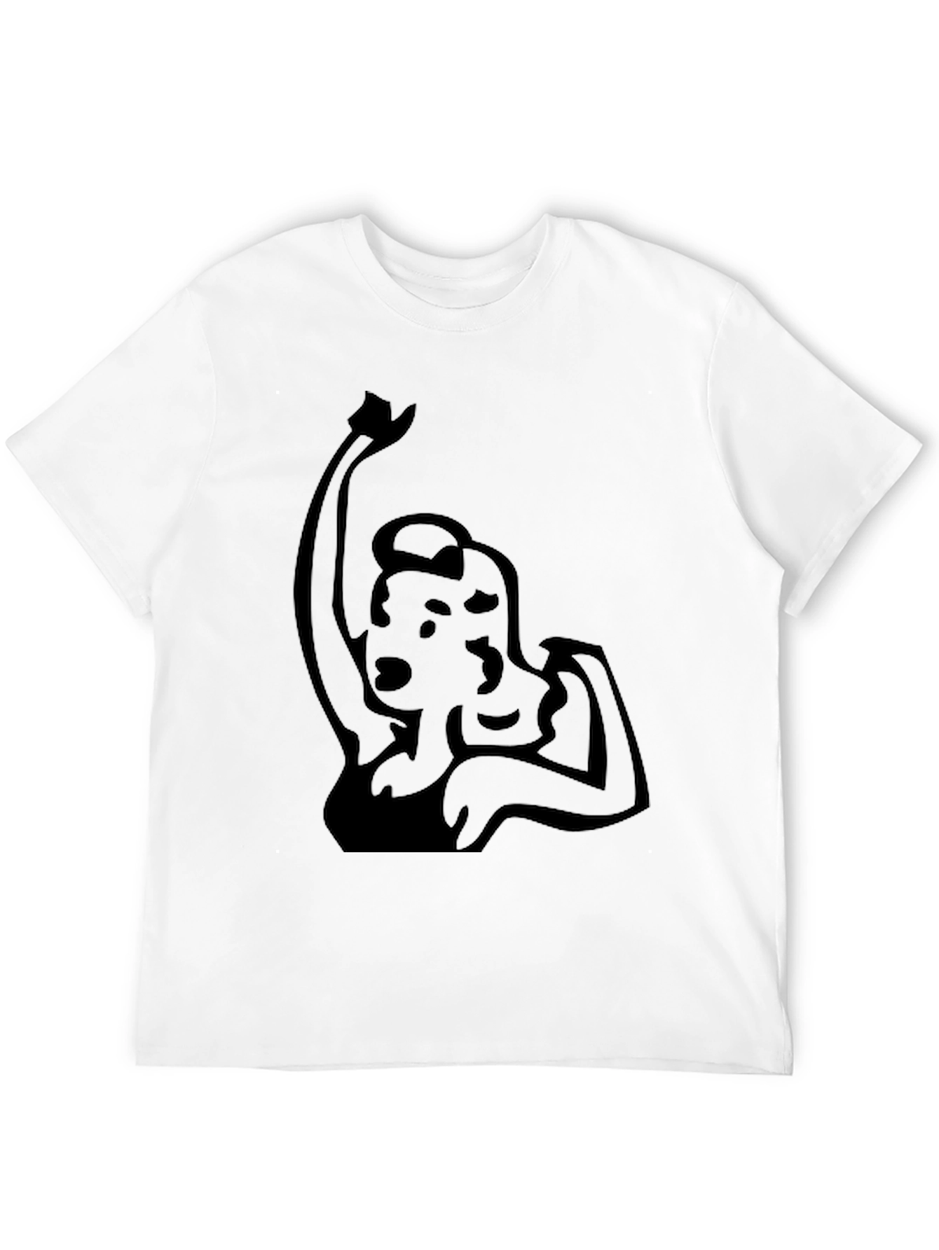 Black Retro Woman Graphic Black Tee view 12