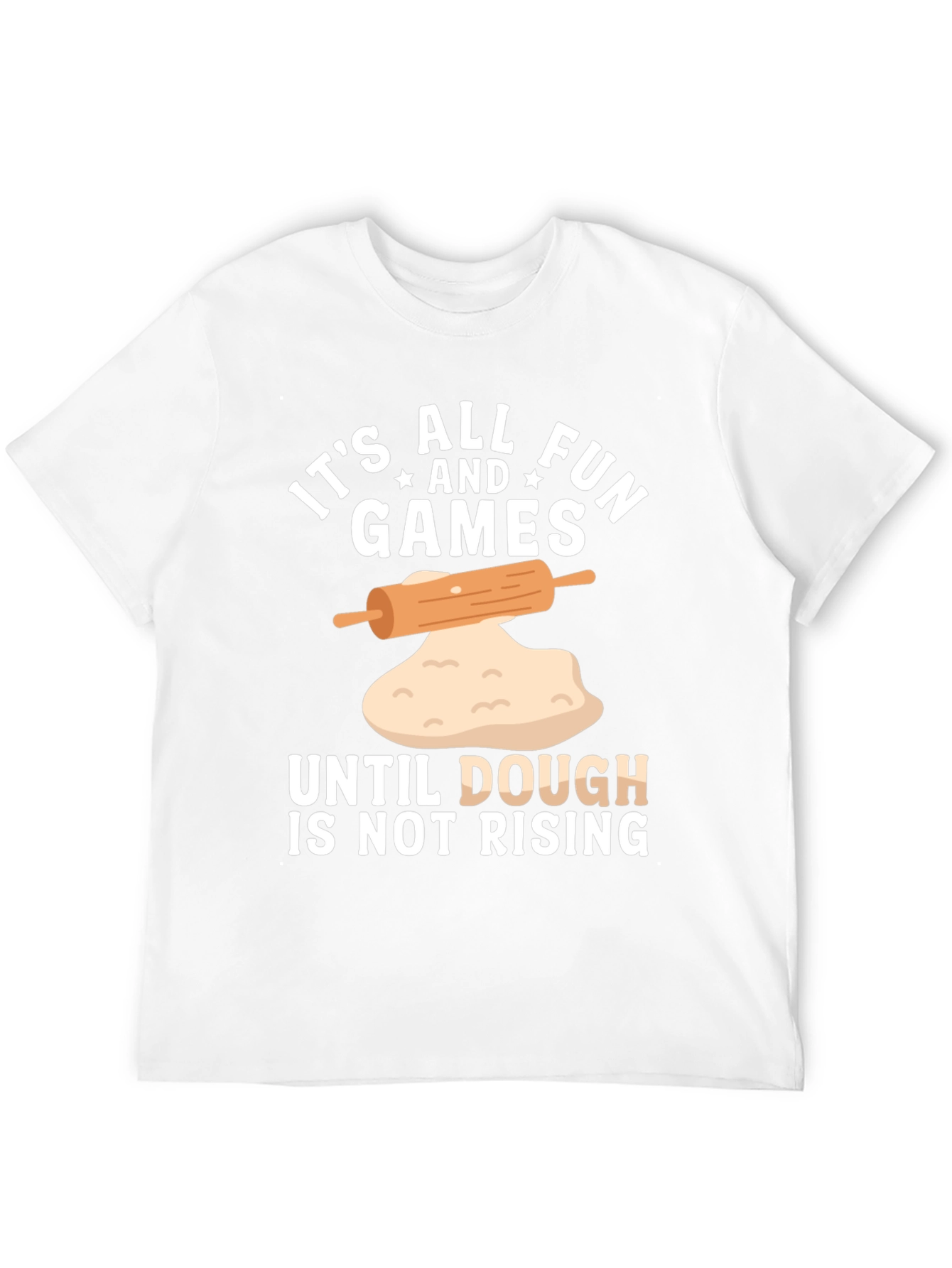 Black Funny Baking T-Shirt - Dough is Not Rising view 12