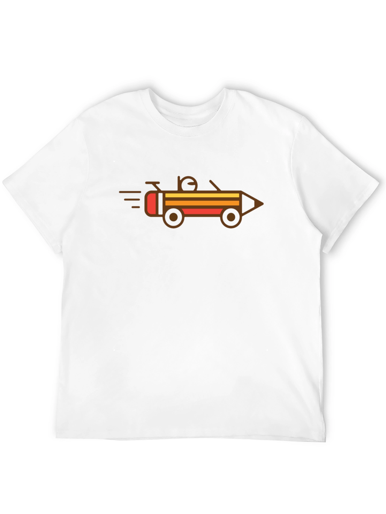 Black Pencil Car Graphic T-Shirt - Creative Design Tee view 12