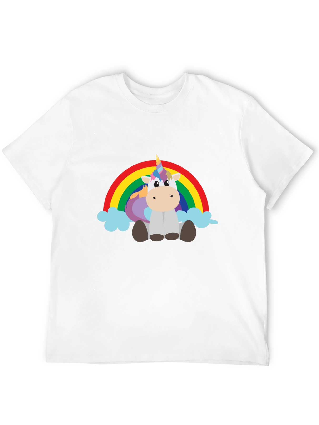 Black Unicorn Rainbow Graphic Tee view 12
