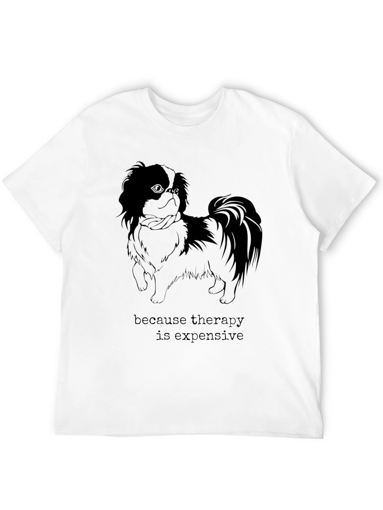 Black Therapy is Expensive Dog Graphic T-Shirt view 12