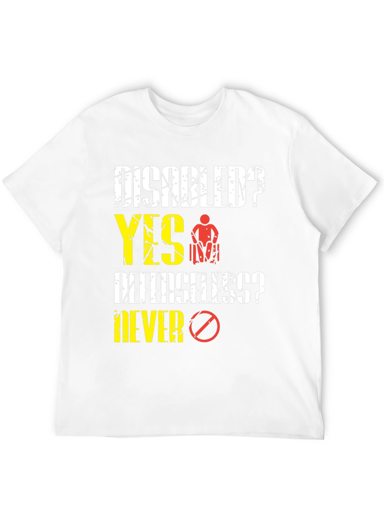 Black Disabled? Yes! T-Shirt: Defenseless? Never! view 12