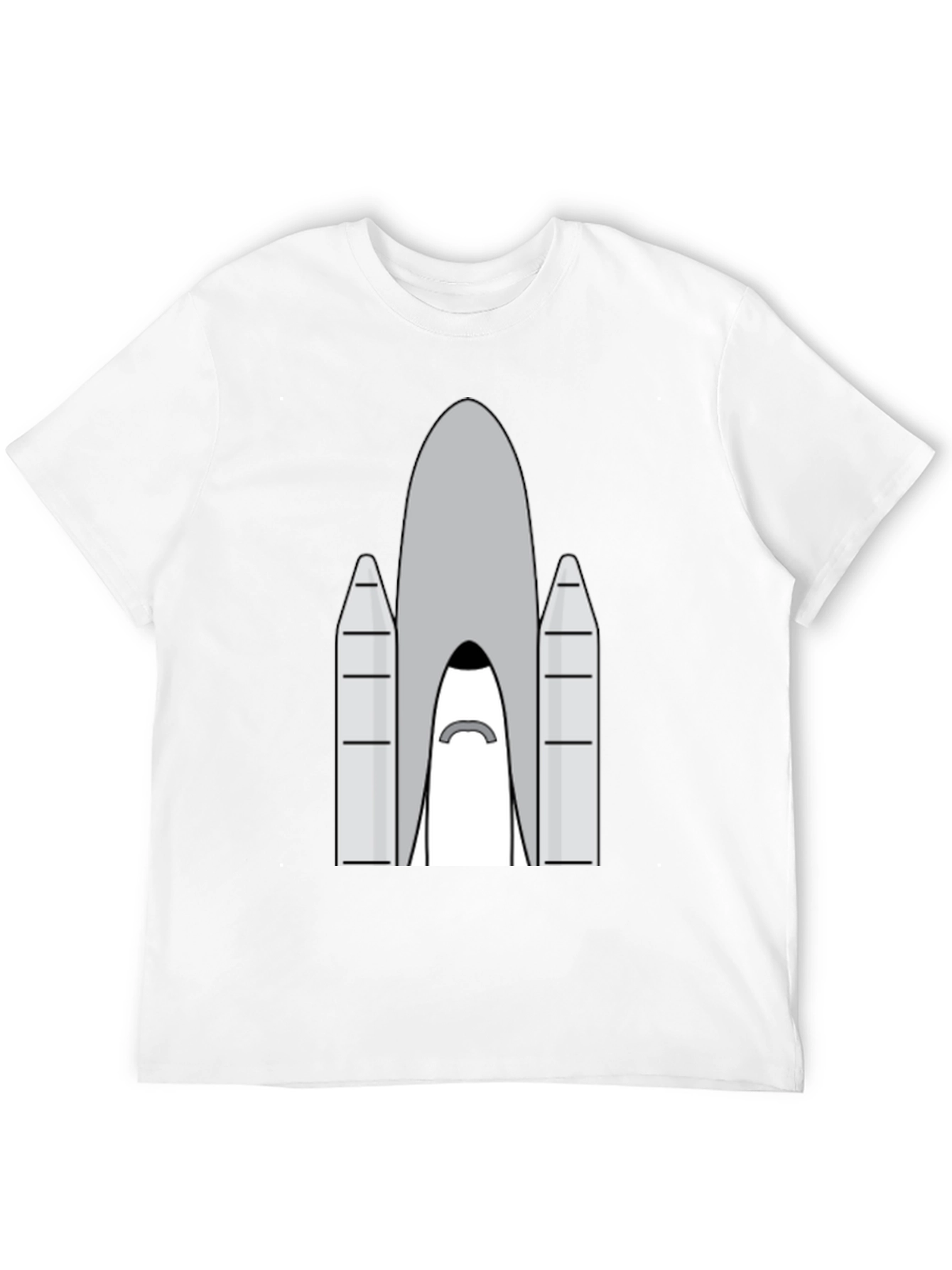 Black Rocket T-Shirt - Space Shuttle Graphic Tee view 12