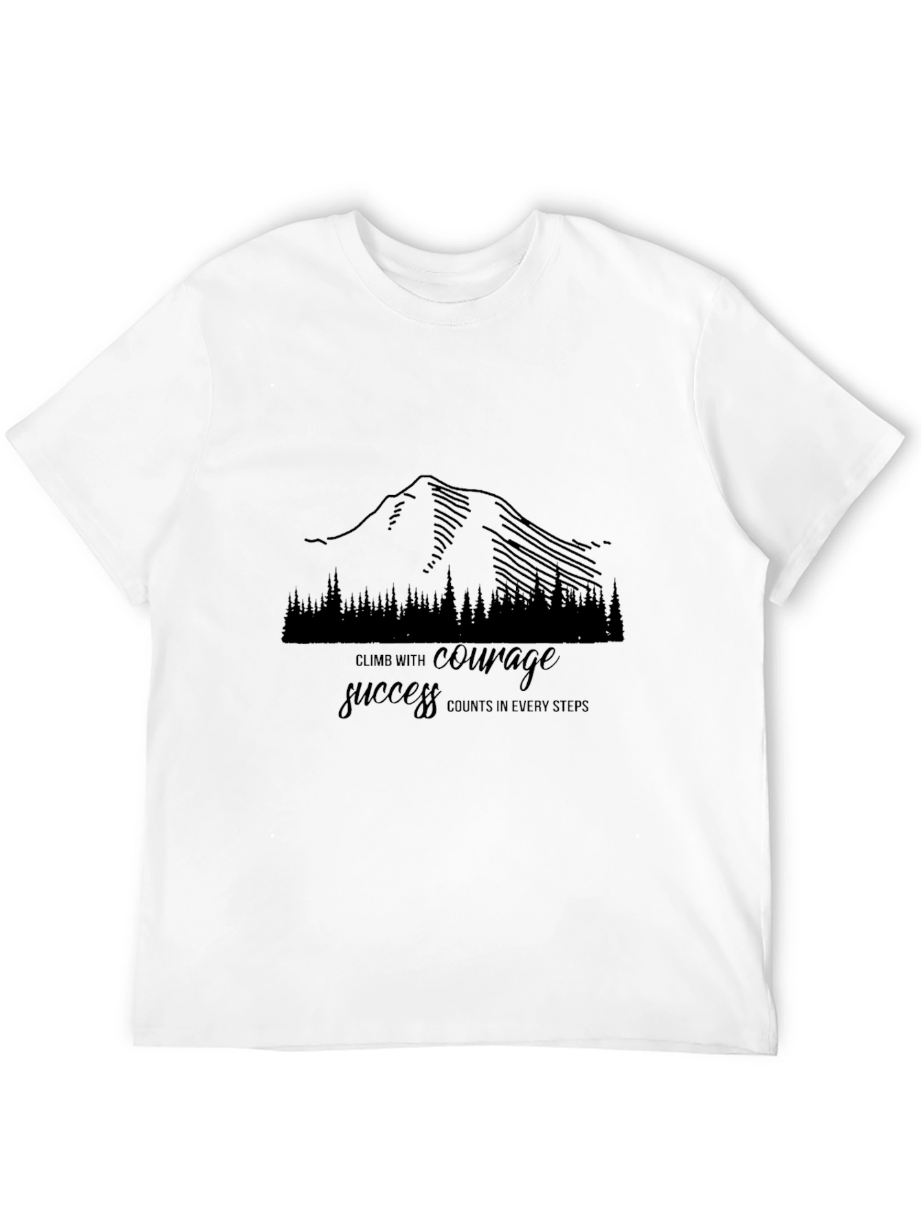 Black Climb With Courage T-Shirt view 12