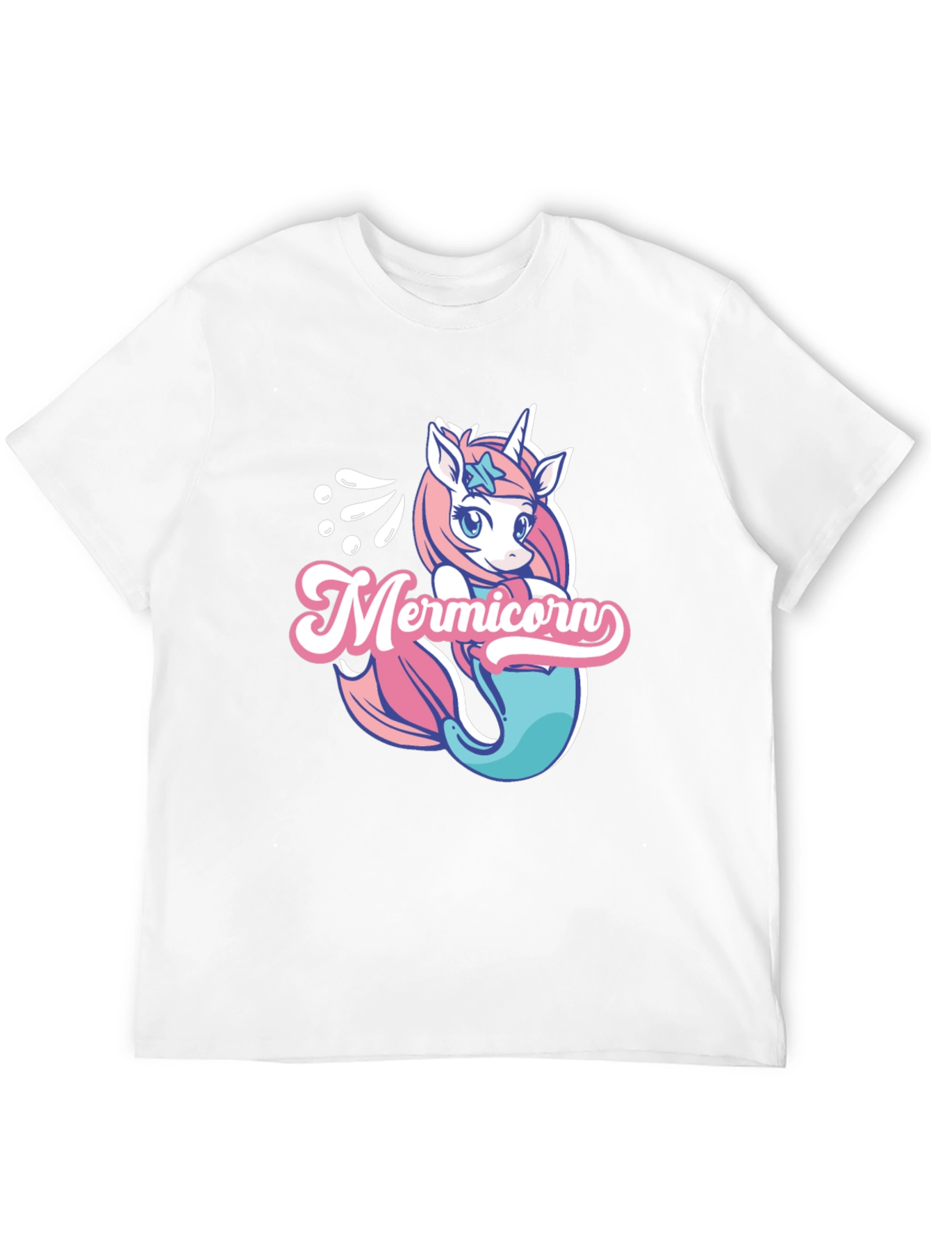 Black Mermicorn Black T-Shirt view 12