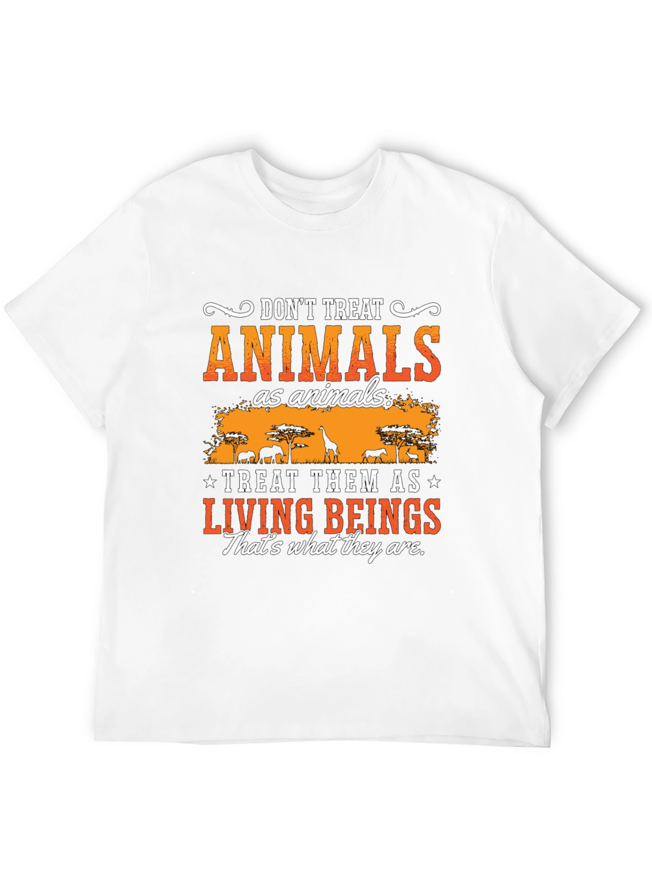 Black Don't Treat Animals T-Shirt view 12
