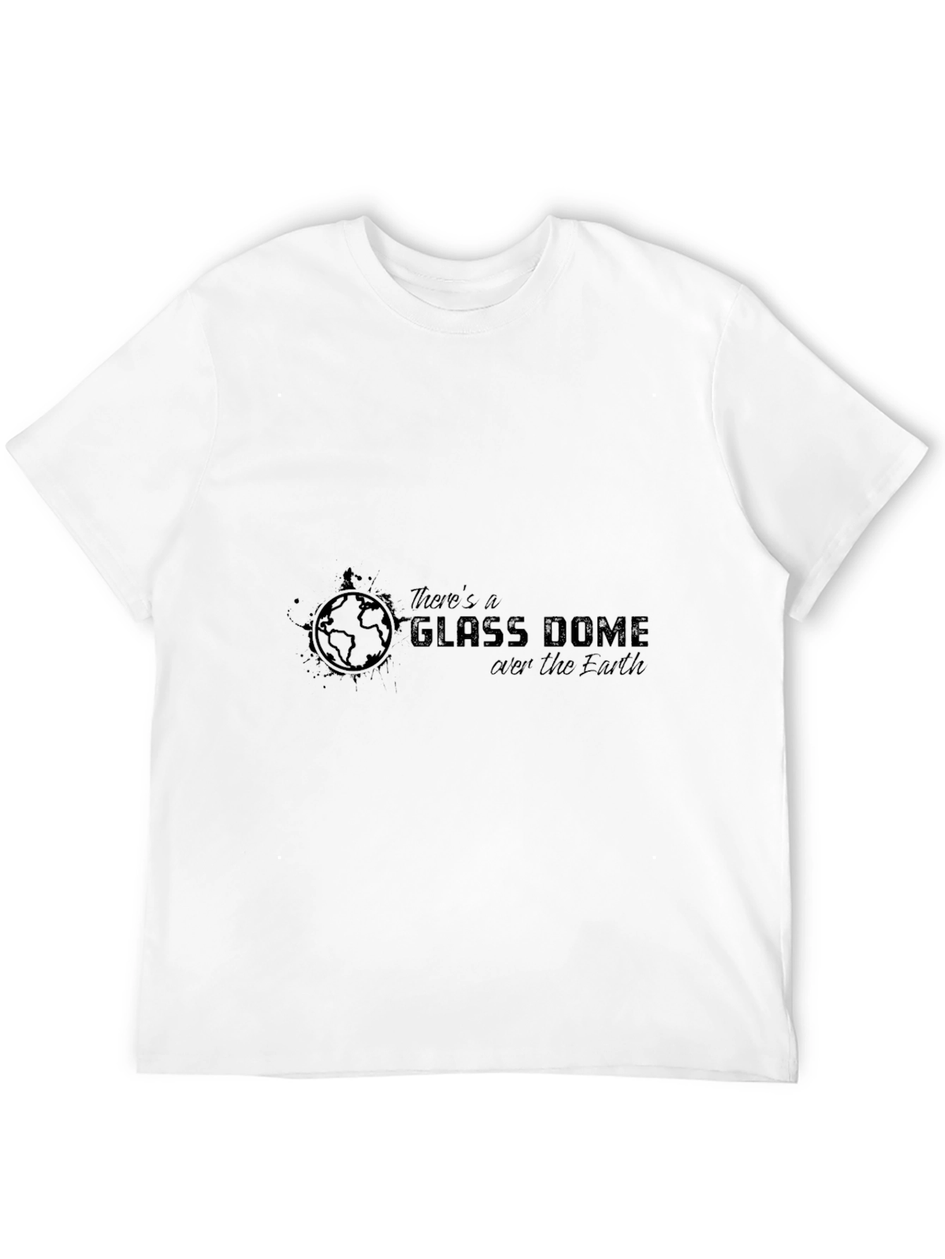 Black Glass Dome Earth Graphic Tee - Conspiracy Theory T-Shirt view 12